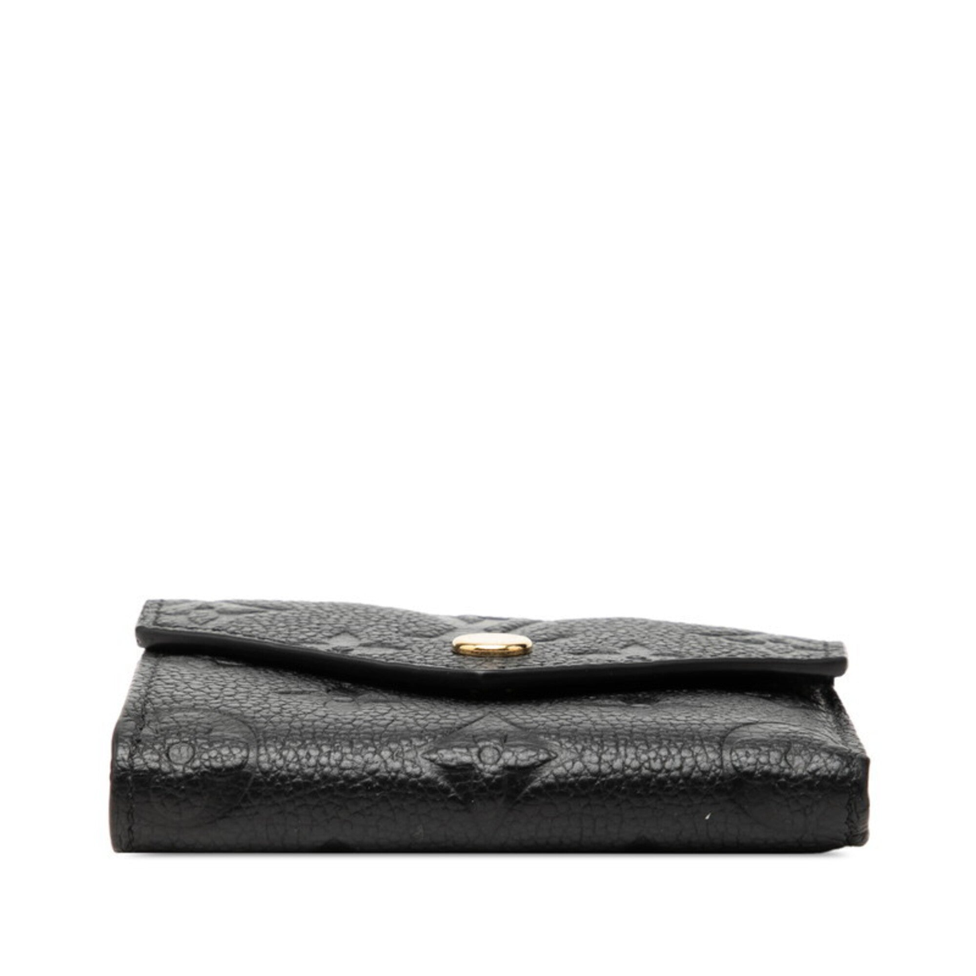 Louis Vuitton Black Noir Leather Wallet (Tri-Fold) (Pre-Owned)