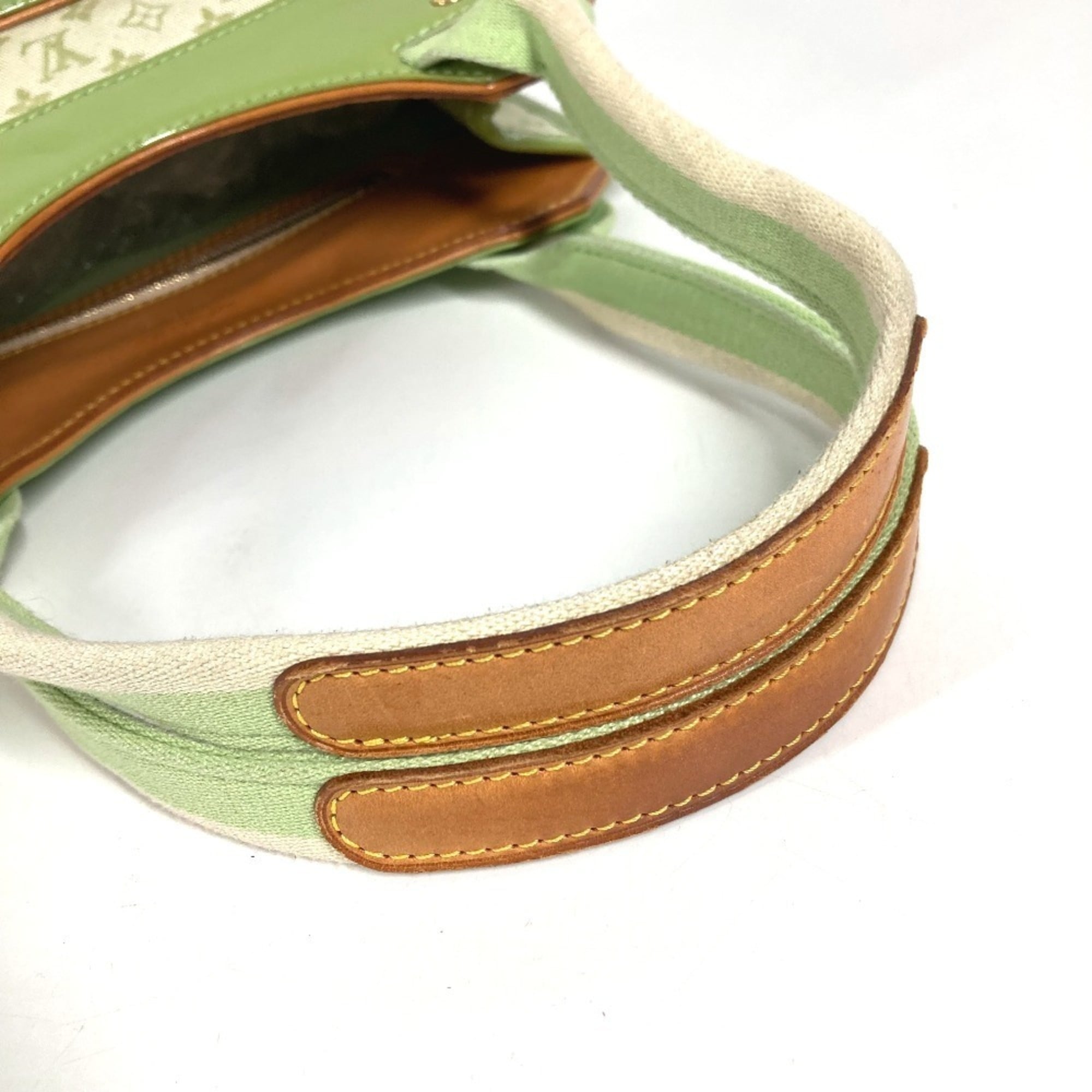 Louis Vuitton Almond Green Monogram Mini Handbag Tote Bag (Pre-Owned)