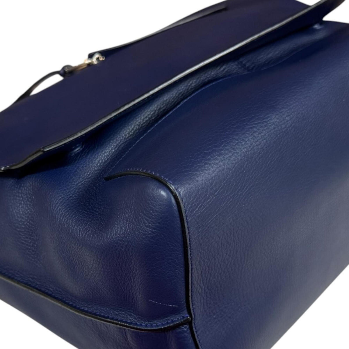 Loewe Anton Navy Leather Messenger Bag Shoulder Bag (Pre-Owned)