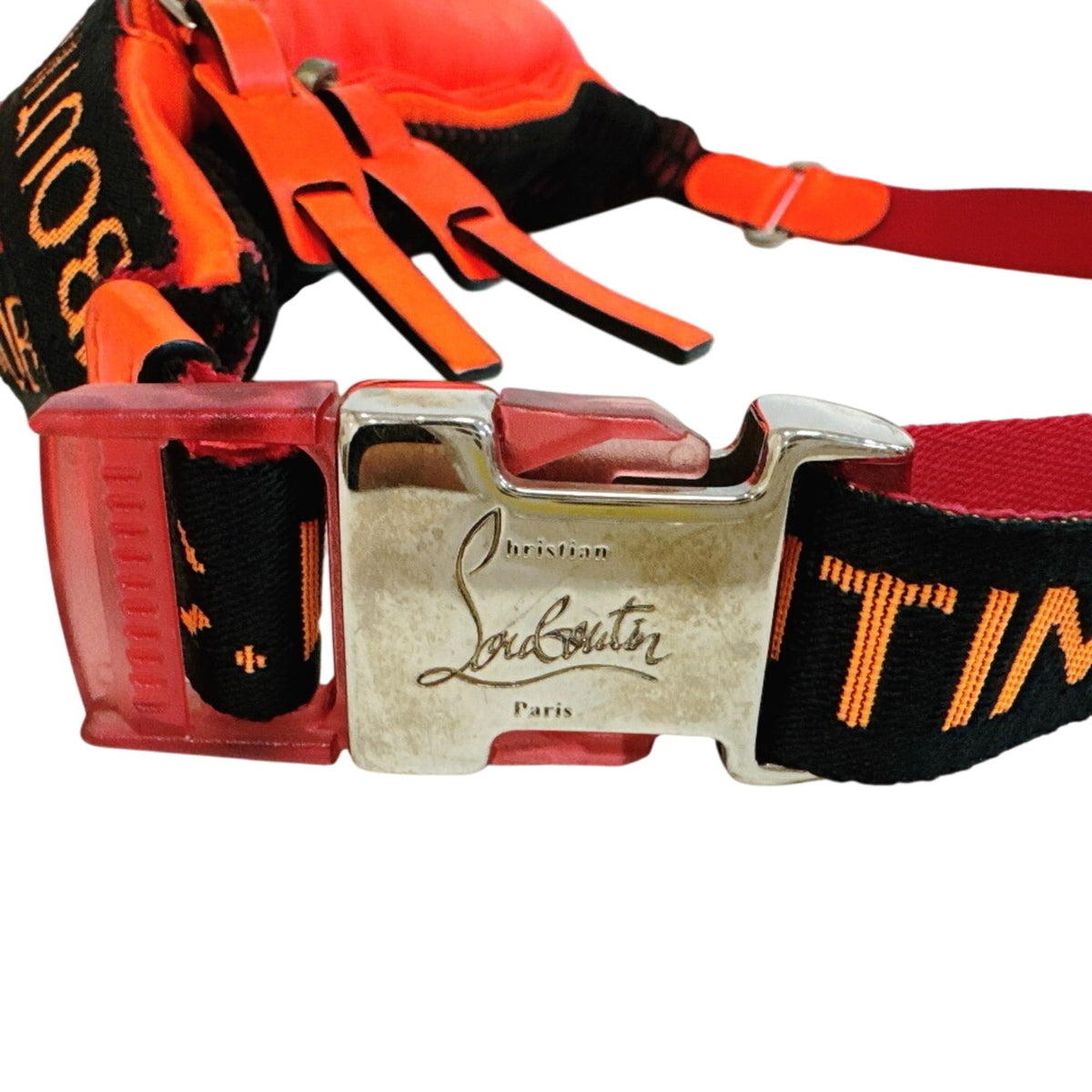 Christian Louboutin Orange Canvas Sling Bag (Pre-Owned)