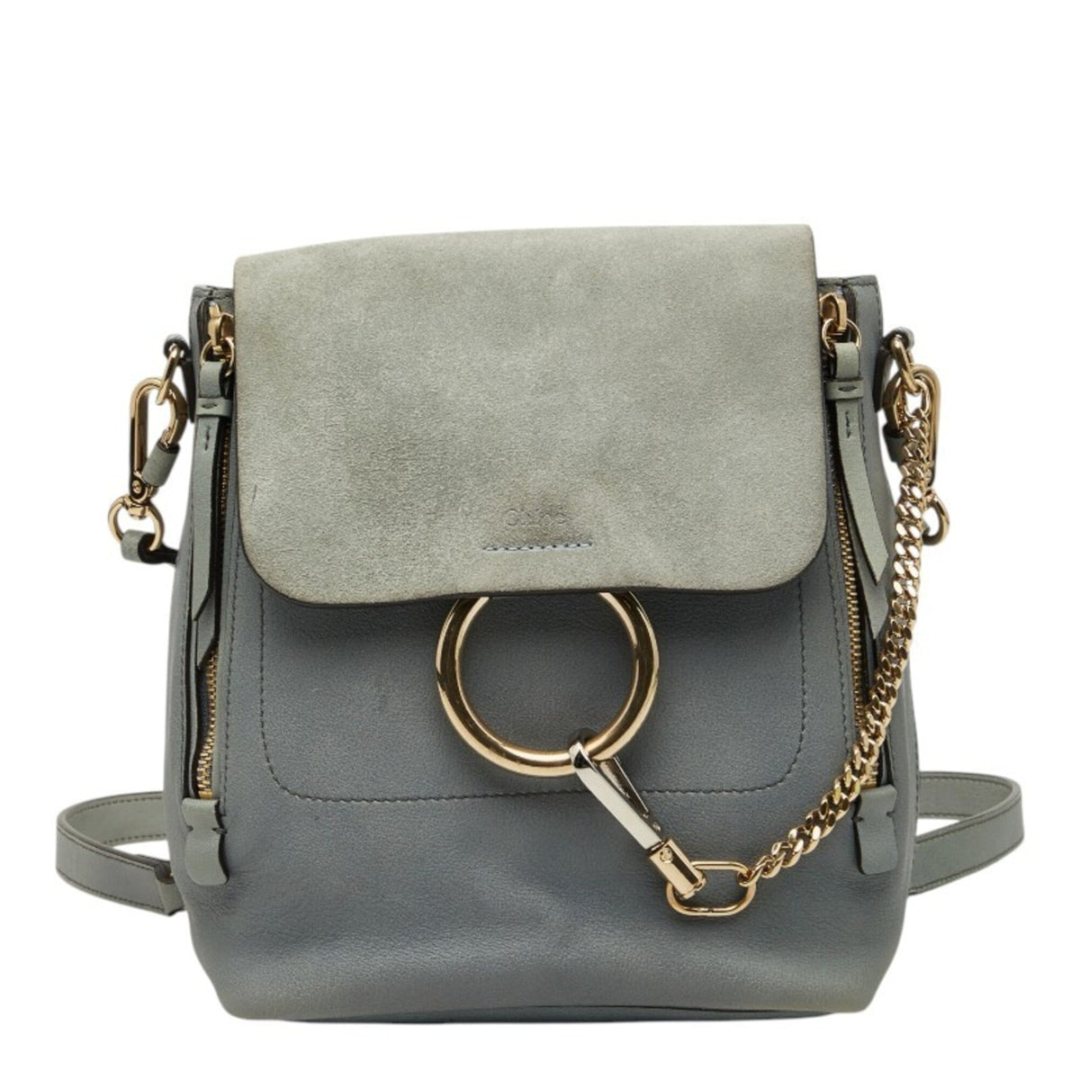 Chloé Gray Suede Leather Shoulder Bag (Pre-Owned)