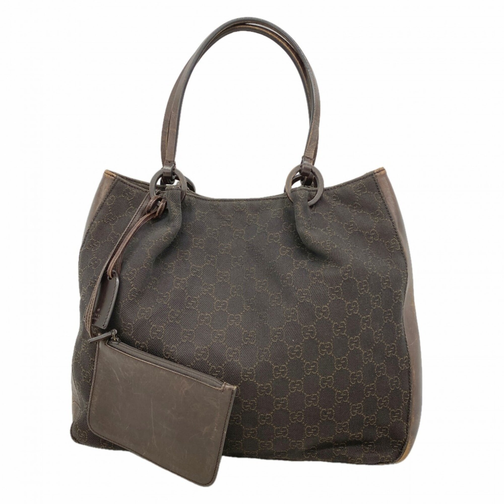 Gucci Brown Denim Tote Bag (Pre-Owned)