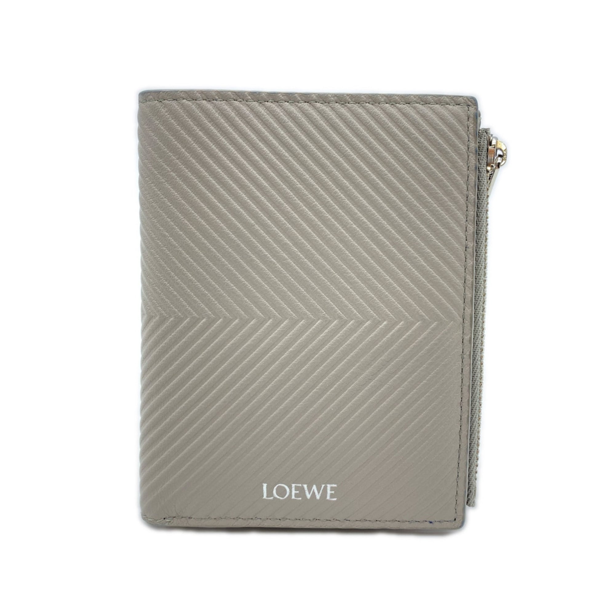 Loewe Gray Leather Wallet (Bi-Fold) (Pre-Owned)