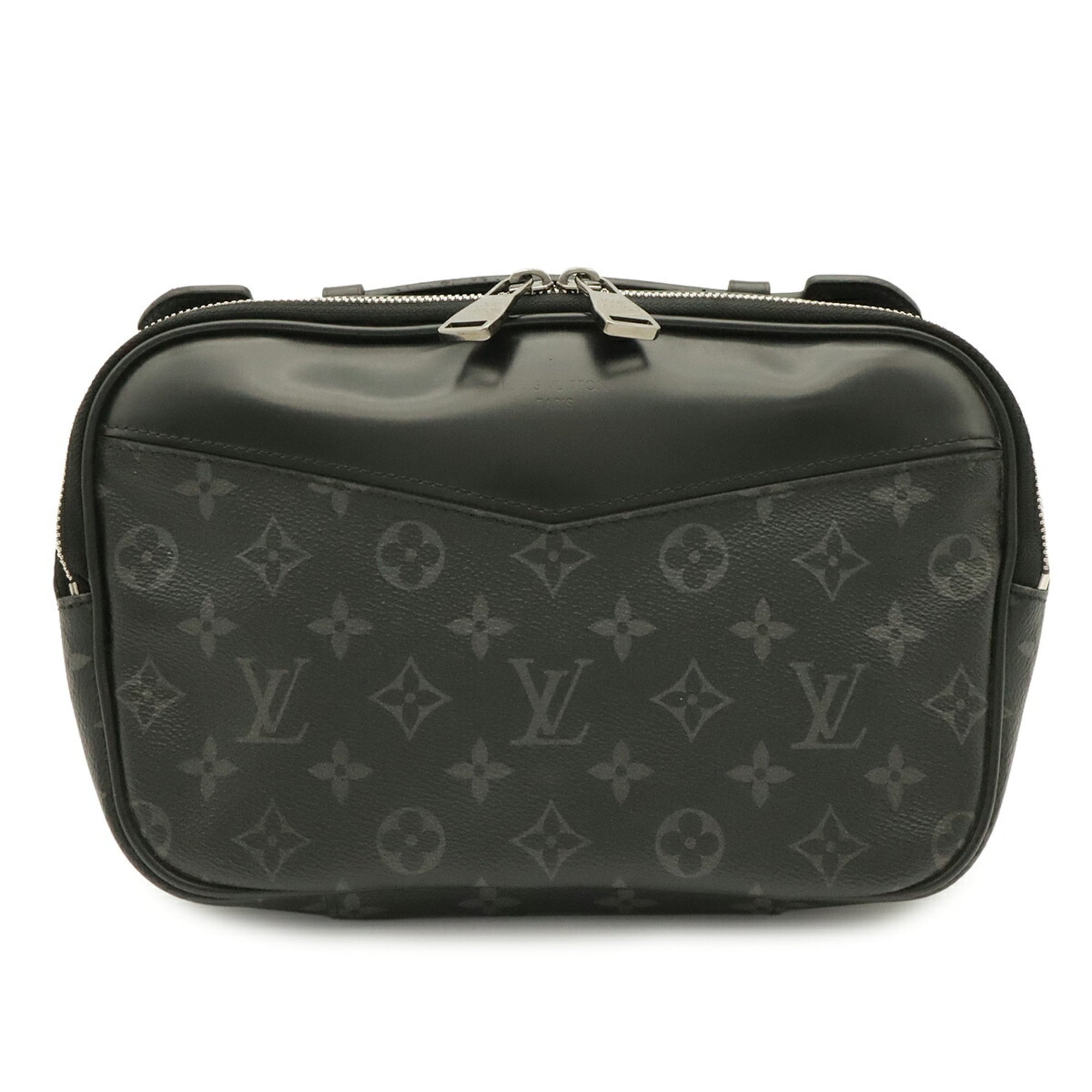 Louis Vuitton Black Gray Monogram Eclipse Canvas Leather Clutch Bag Pouch Sling Bag (Pre-Owned)