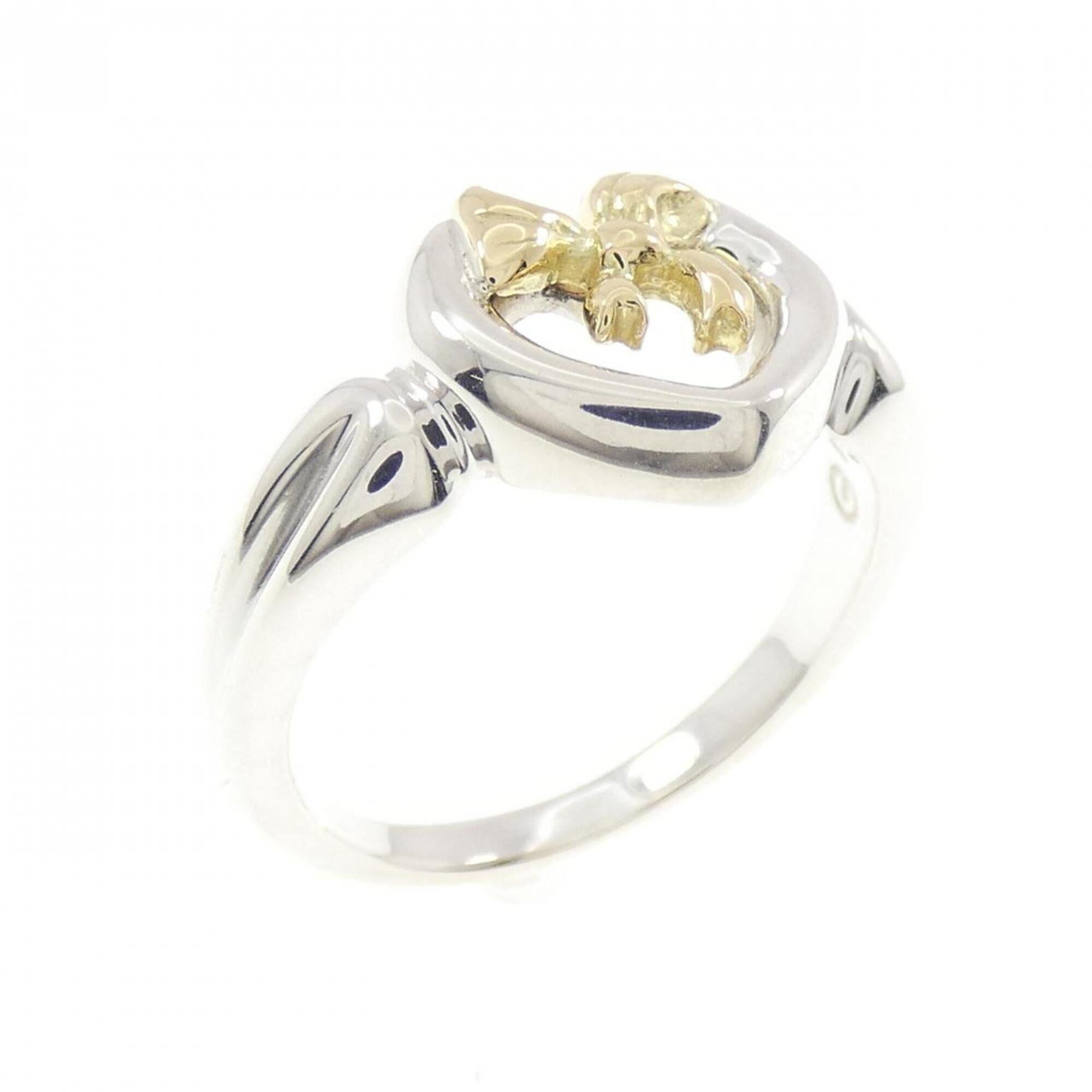 Tiffany Silver Yellow Gold Yellow Gold (18K) Silver 925 Band Ring (Pre-Owned)