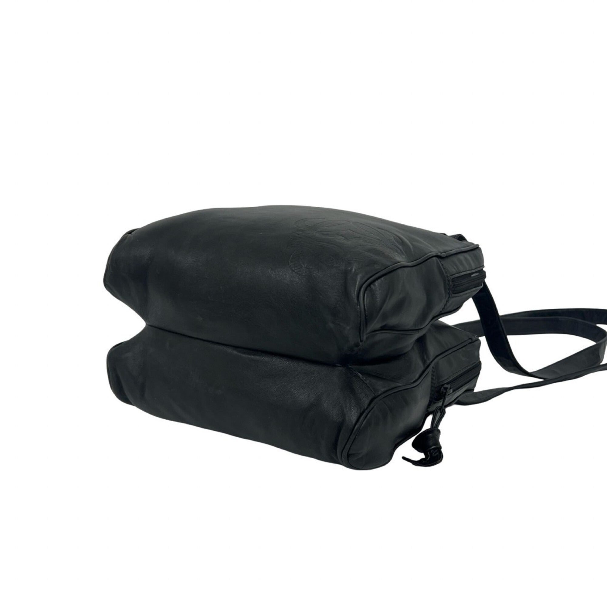 Loewe Black Leather Shoulder Bag Tote Bag (Pre-Owned)