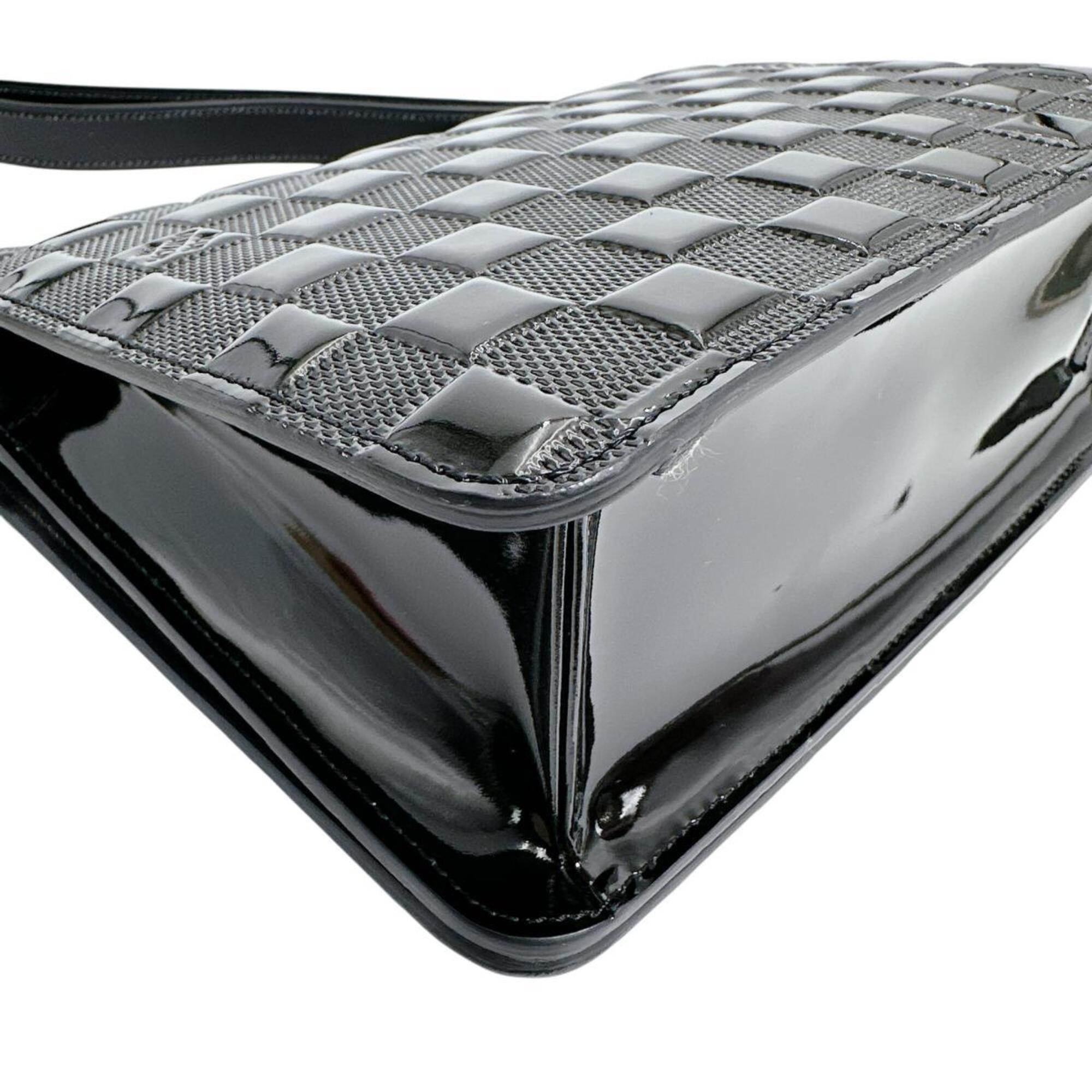 Louis Vuitton Black Leather Shoulder Bag (Pre-Owned)