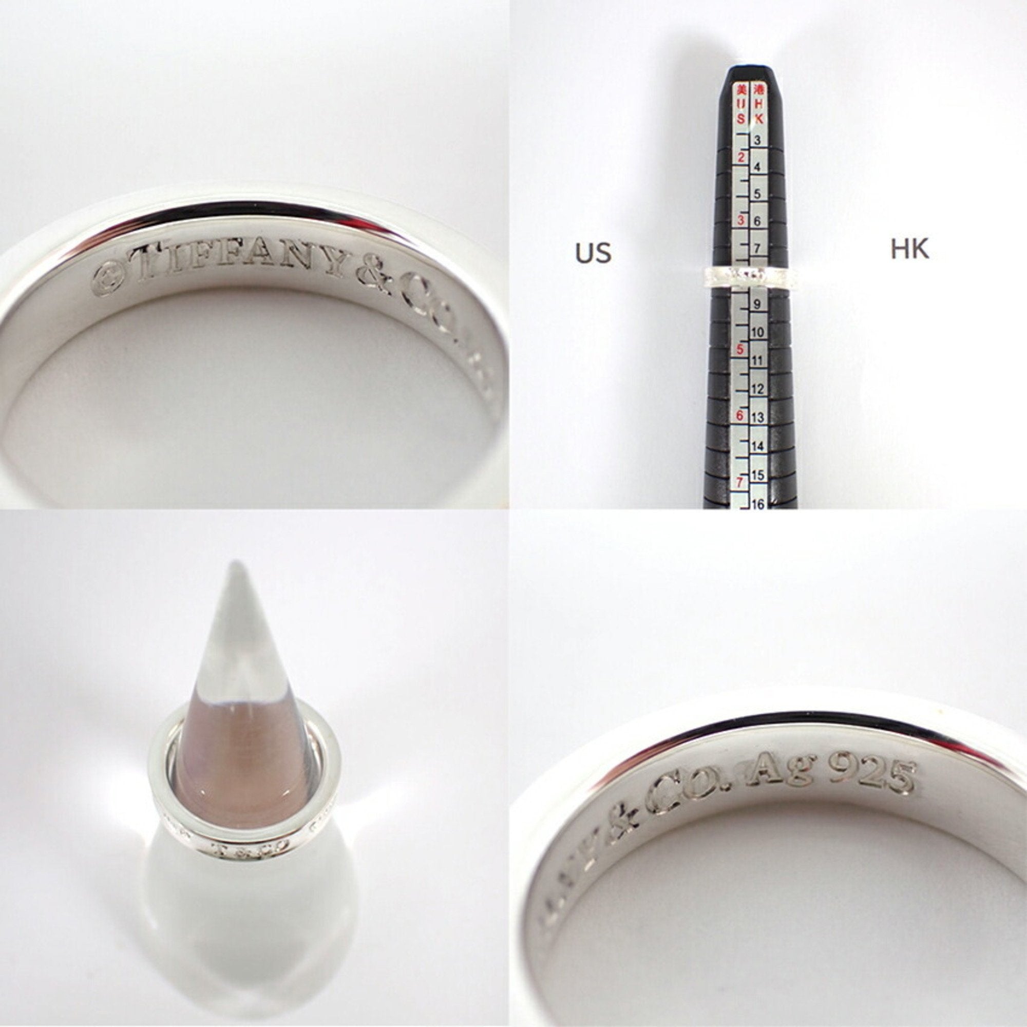 Tiffany 1837 Silver Silver Band Ring (Pre-Owned)