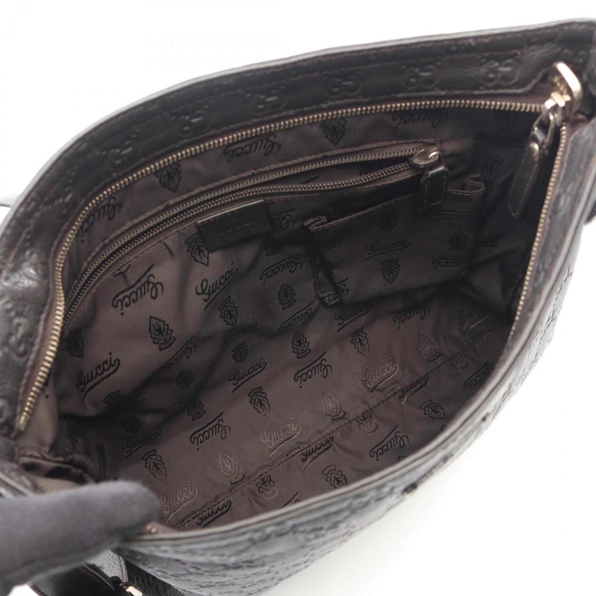 Gucci Brown Leather Shoulder Bag (Pre-Owned)