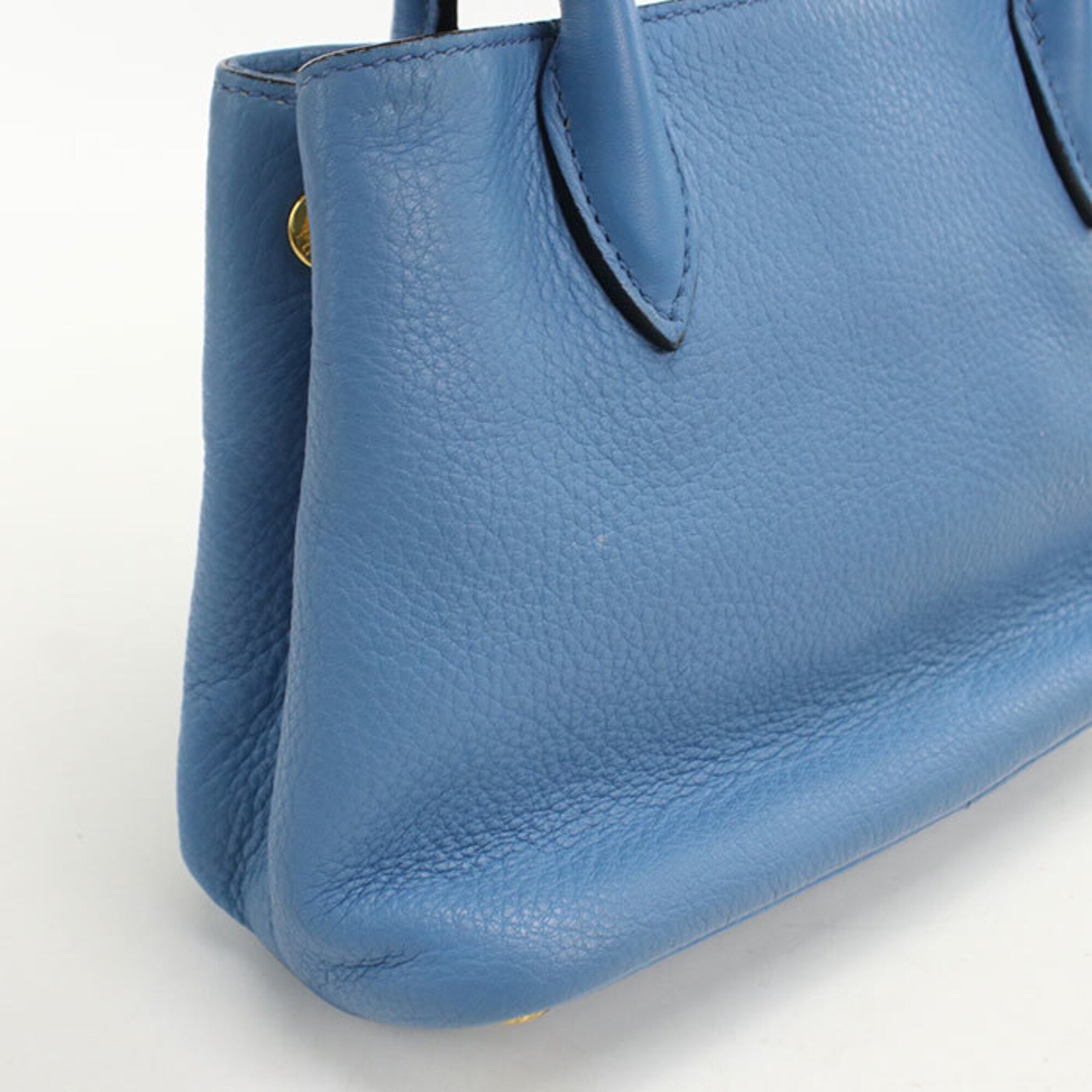 Prada Blue Leather Handbag (Pre-Owned)