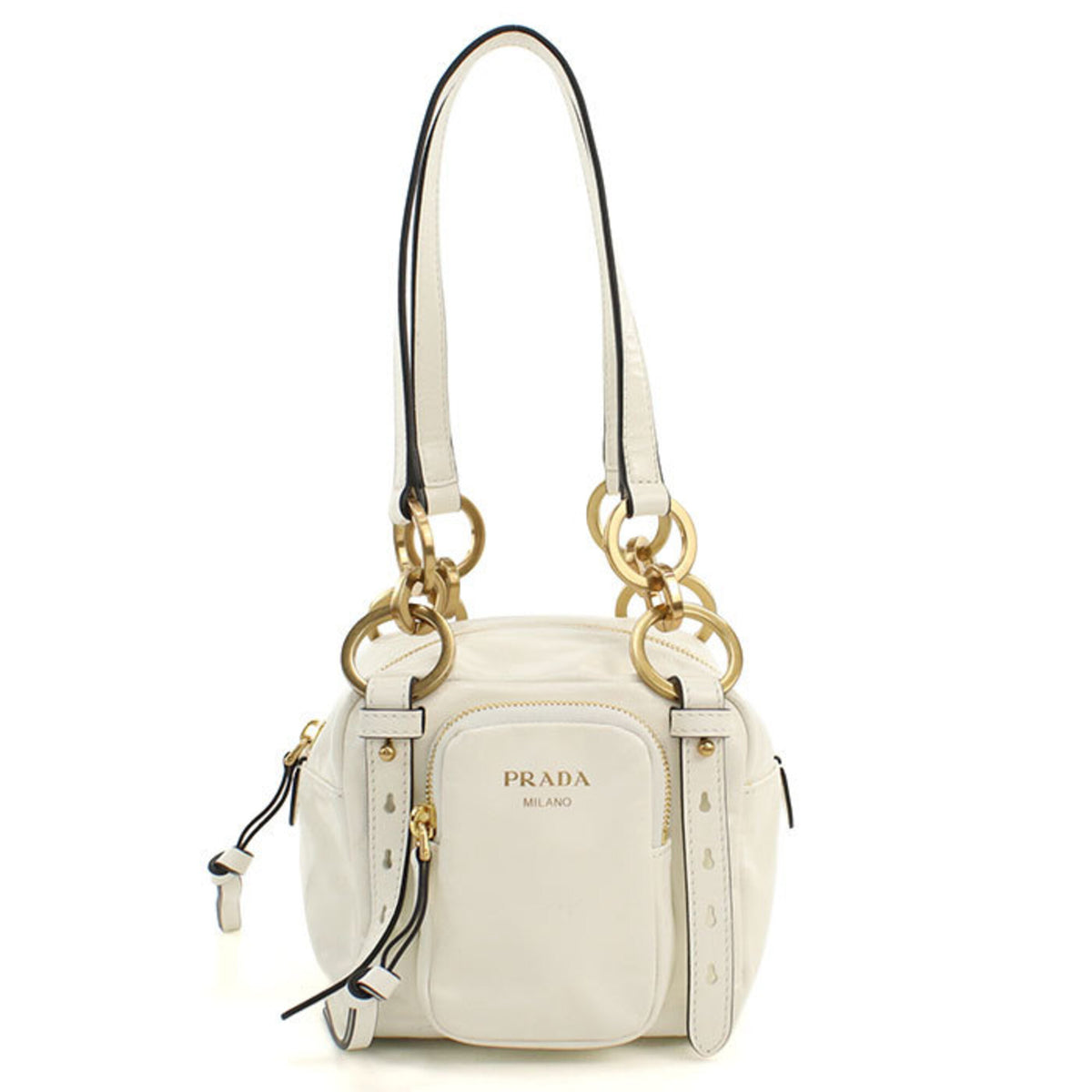 Prada White Leather Handbag (Pre-Owned)