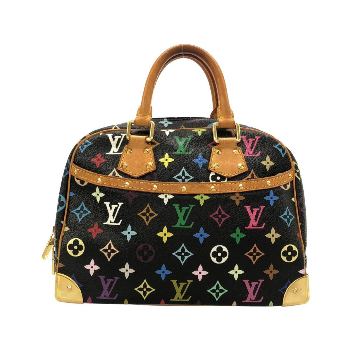 Louis Vuitton Black Coated Canvas Handbag (Pre-Owned)