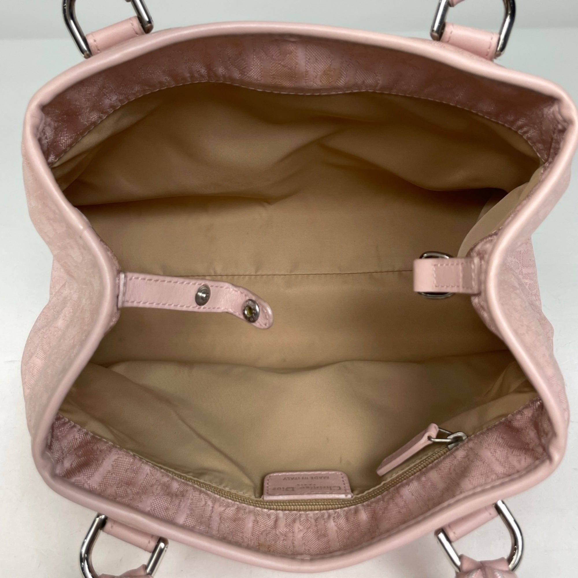 Christian Dior Pink Trotter Handbag Tote Bag (Pre-Owned)