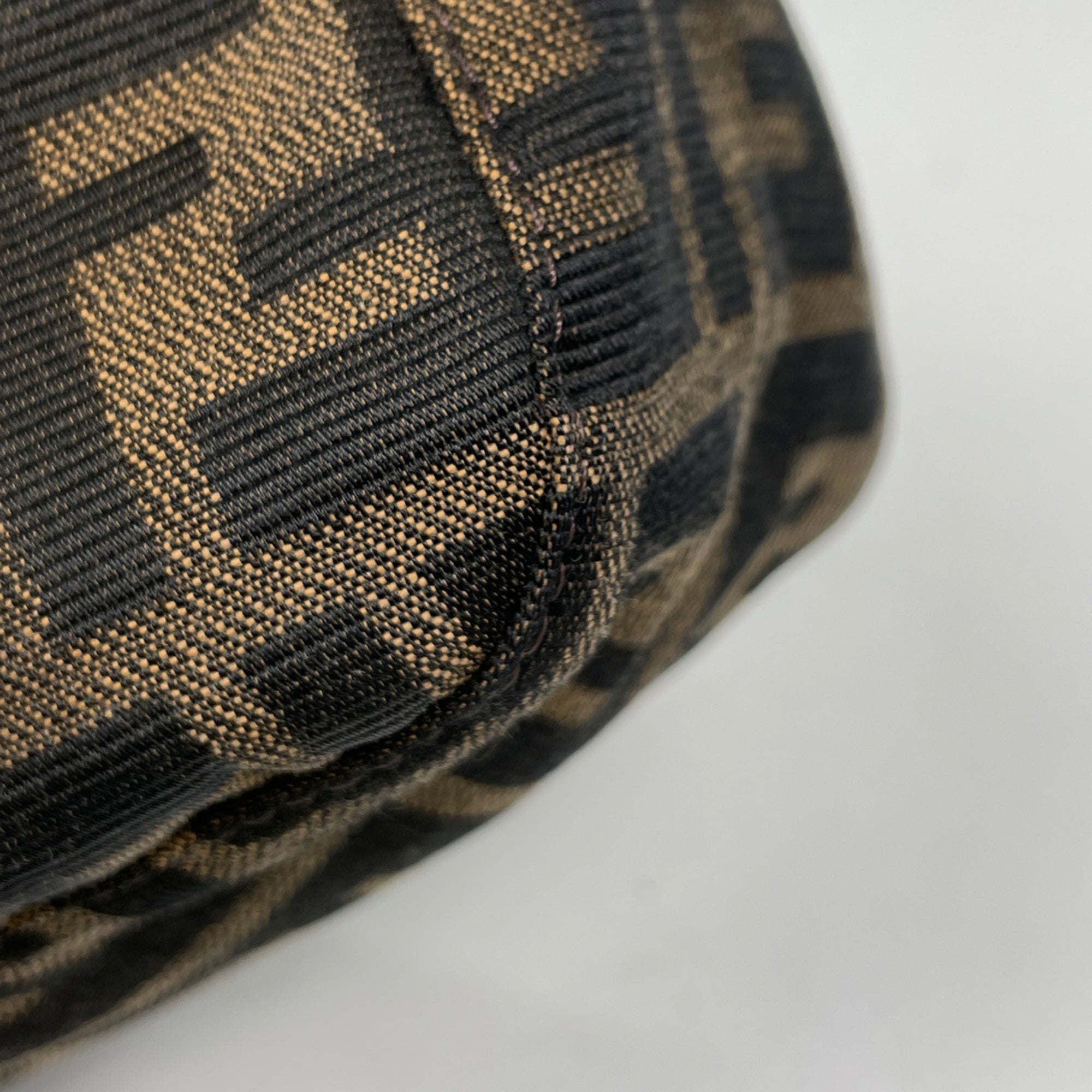 Fendi Brown Canvas Leather Handbag (Pre-Owned)