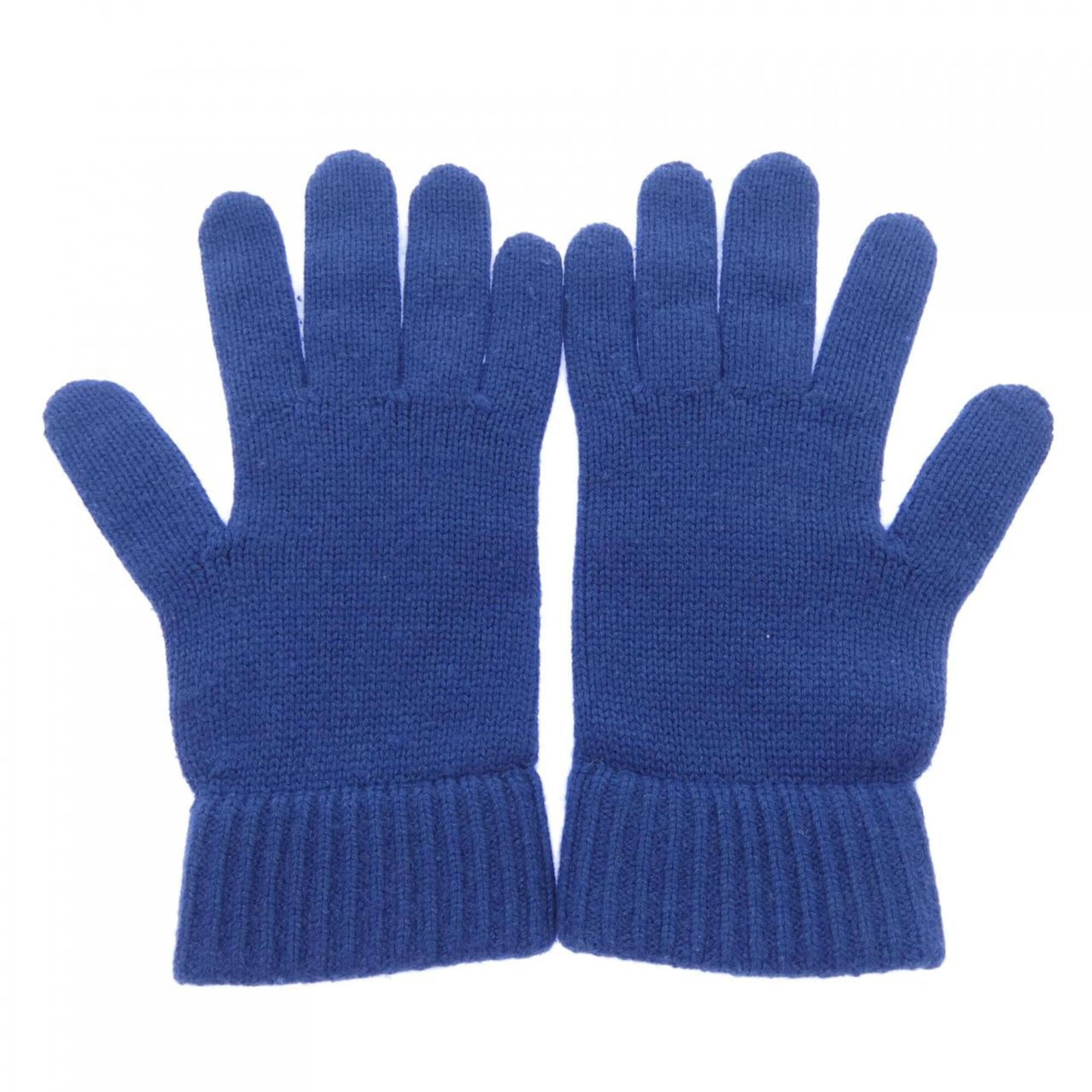 Hermes Navy Cashmere Warm Gloves (Pre-Owned)