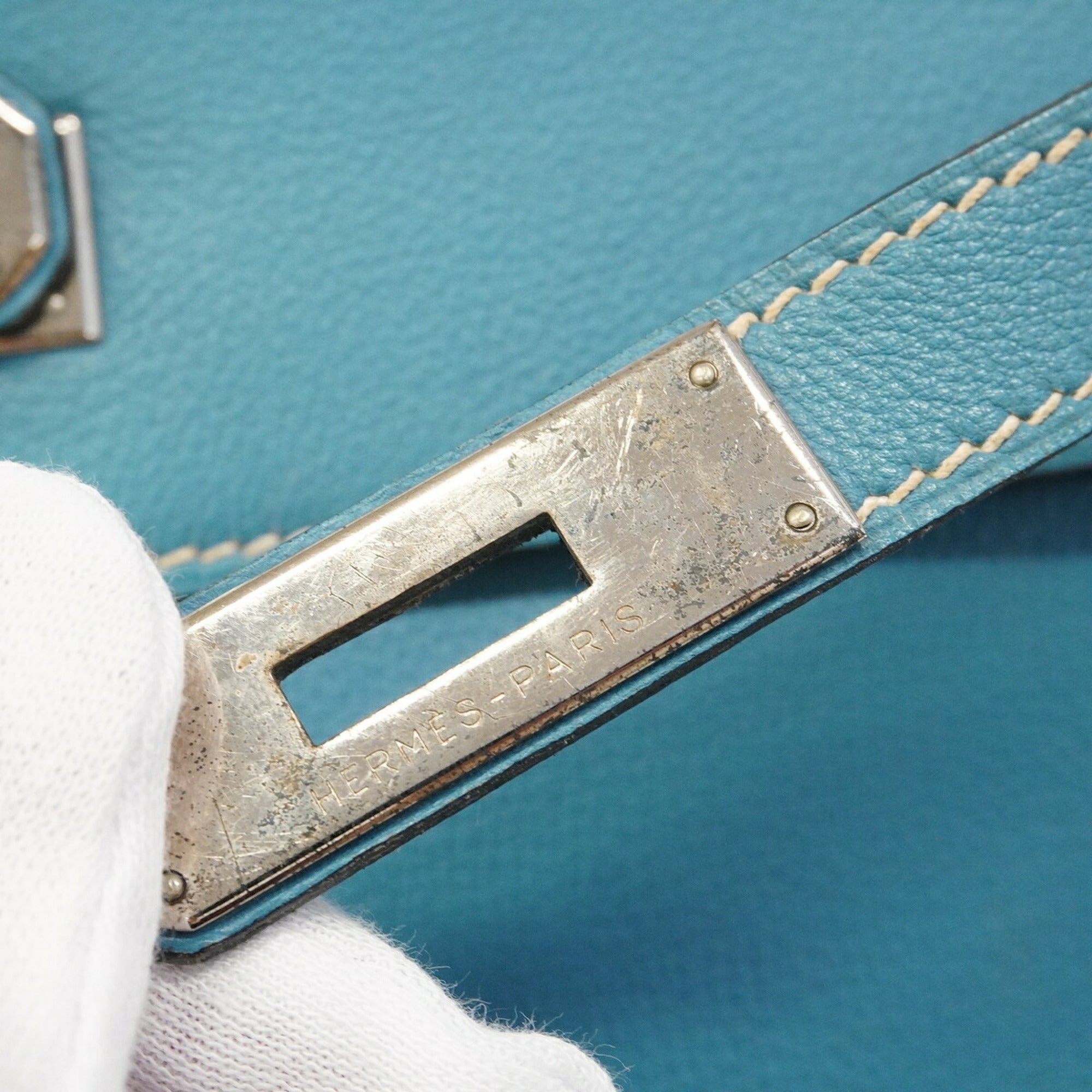 Hermes Blue Jean Ardennes Leather Backpack (Pre-Owned)