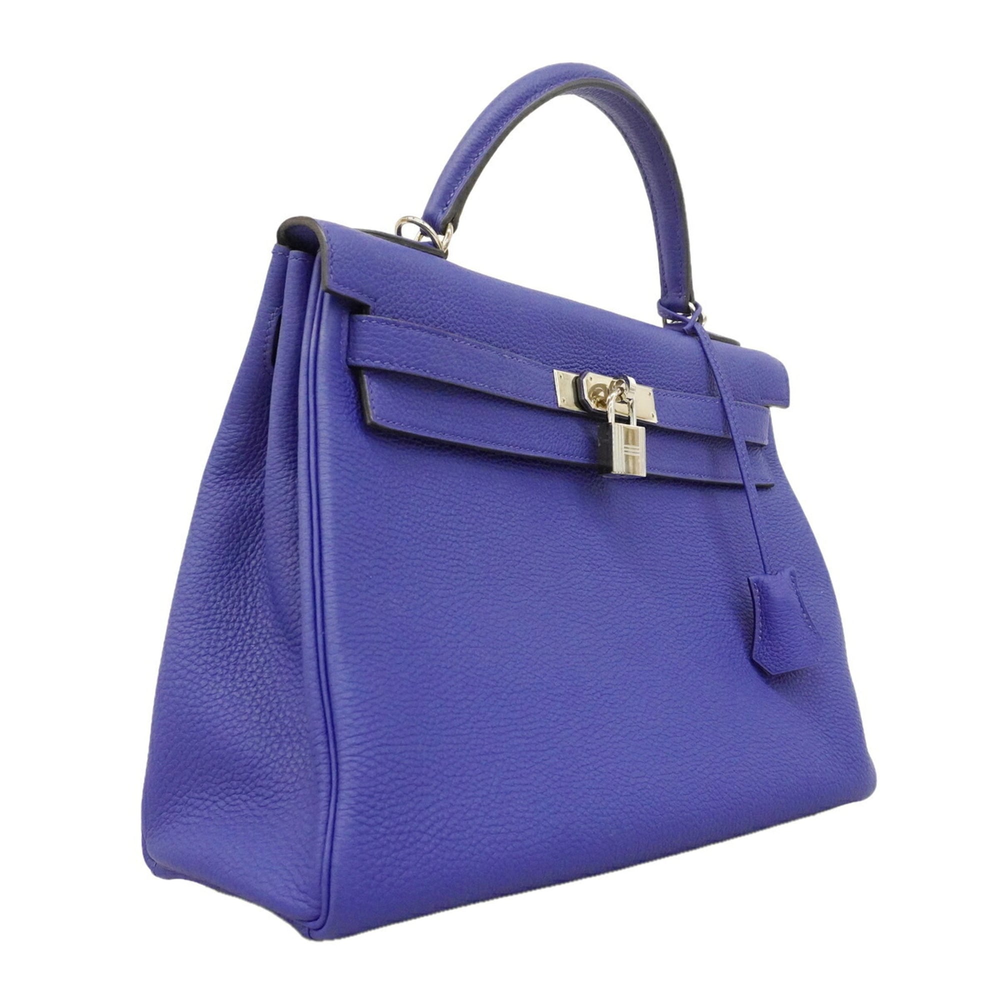 Hermes Blue Electric Togo Leather Handbag (Pre-Owned)