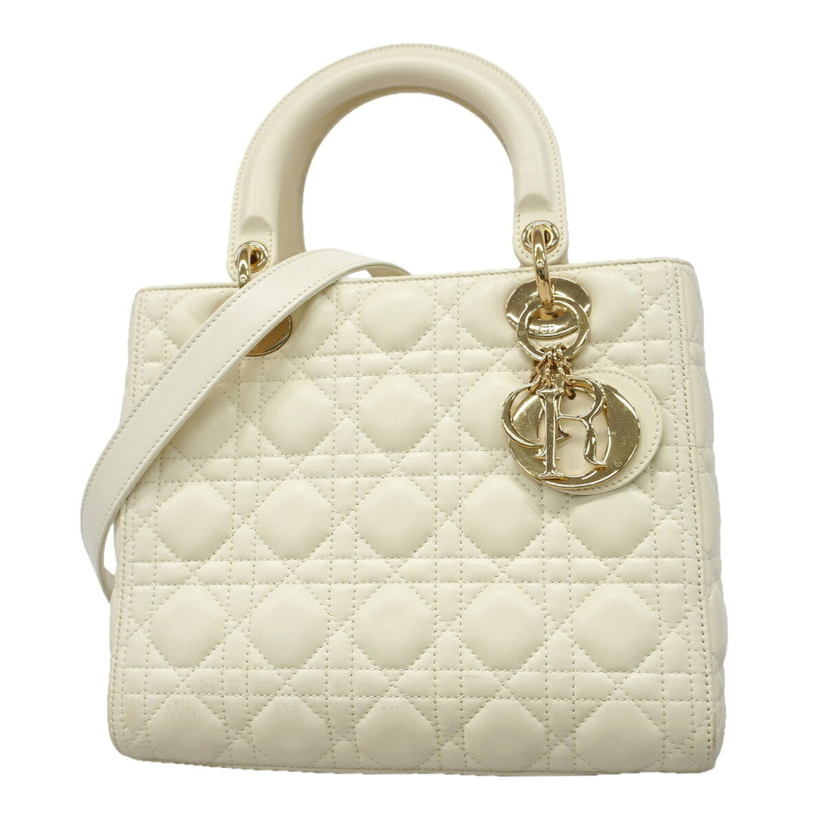 Christian Dior White Leather Handbag (Pre-Owned)