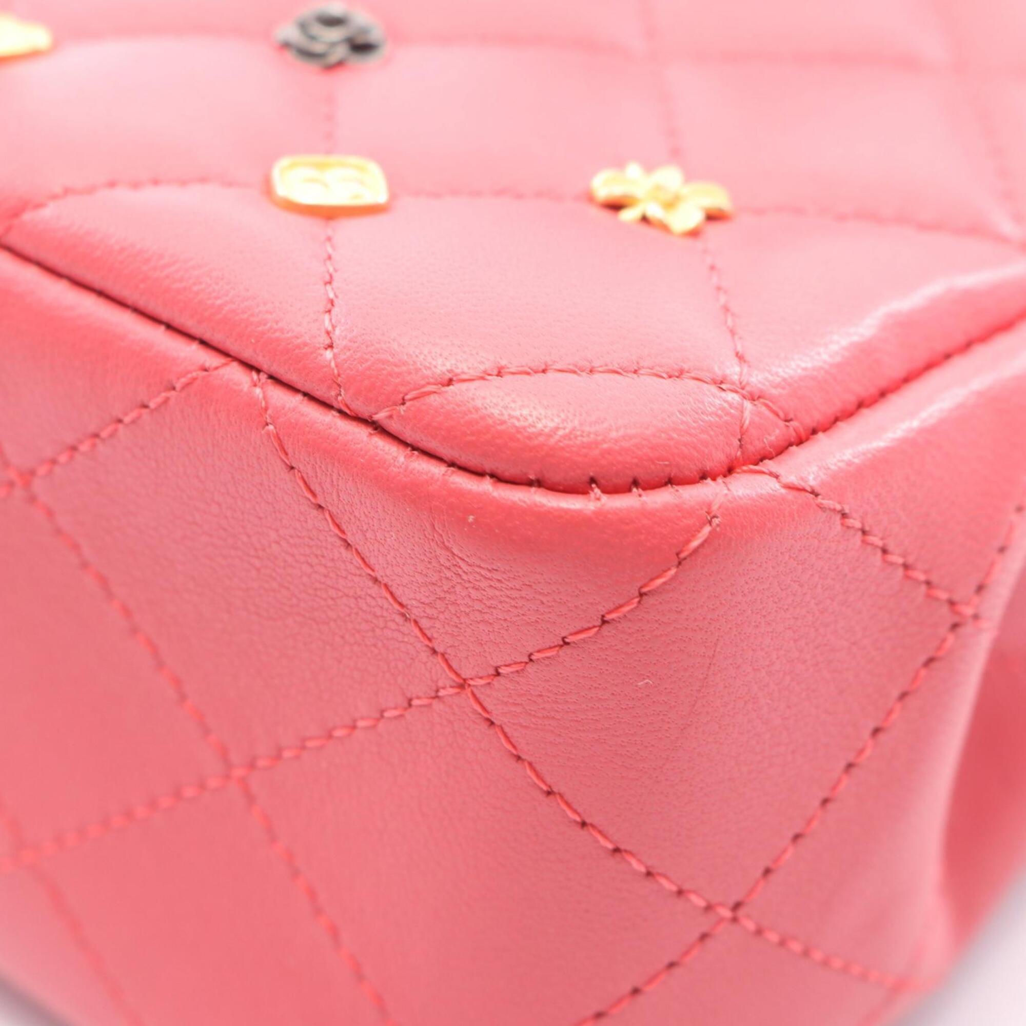 Chanel Pink Leather Handbag Shoulder Bag (Pre-Owned)