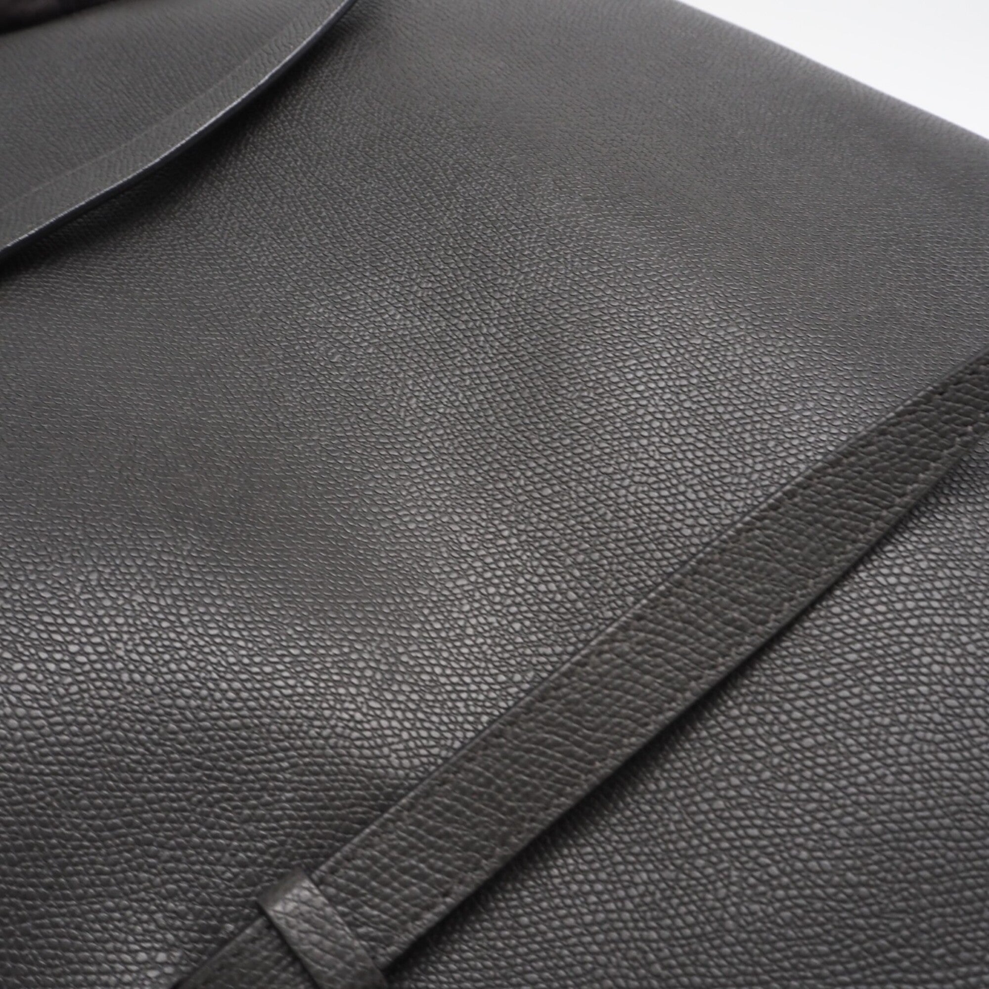 Valextra Gray Leather Polyester Tote Bag (Pre-Owned)