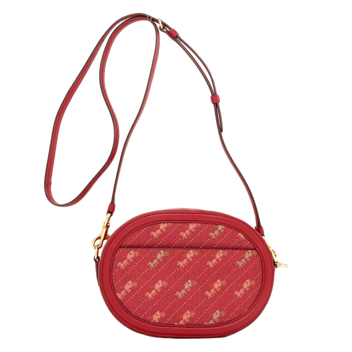 Coach Red Color Pvc Leather Shoulder Bag (Pre-Owned)