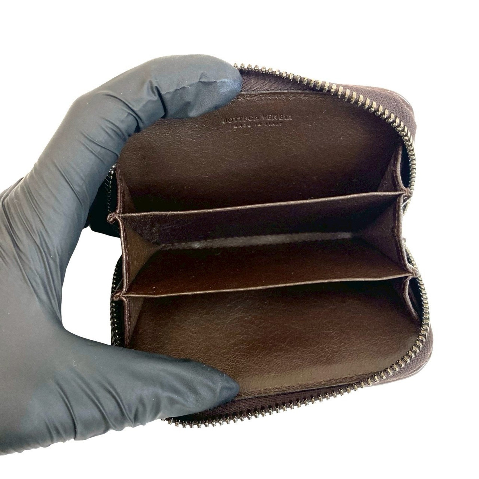 Bottega Veneta Brown Leather Coin Purse/Coin Case (Pre-Owned)