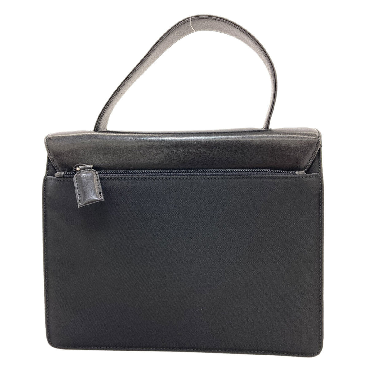 Prada Black Nylon Leather Handbag (Pre-Owned)