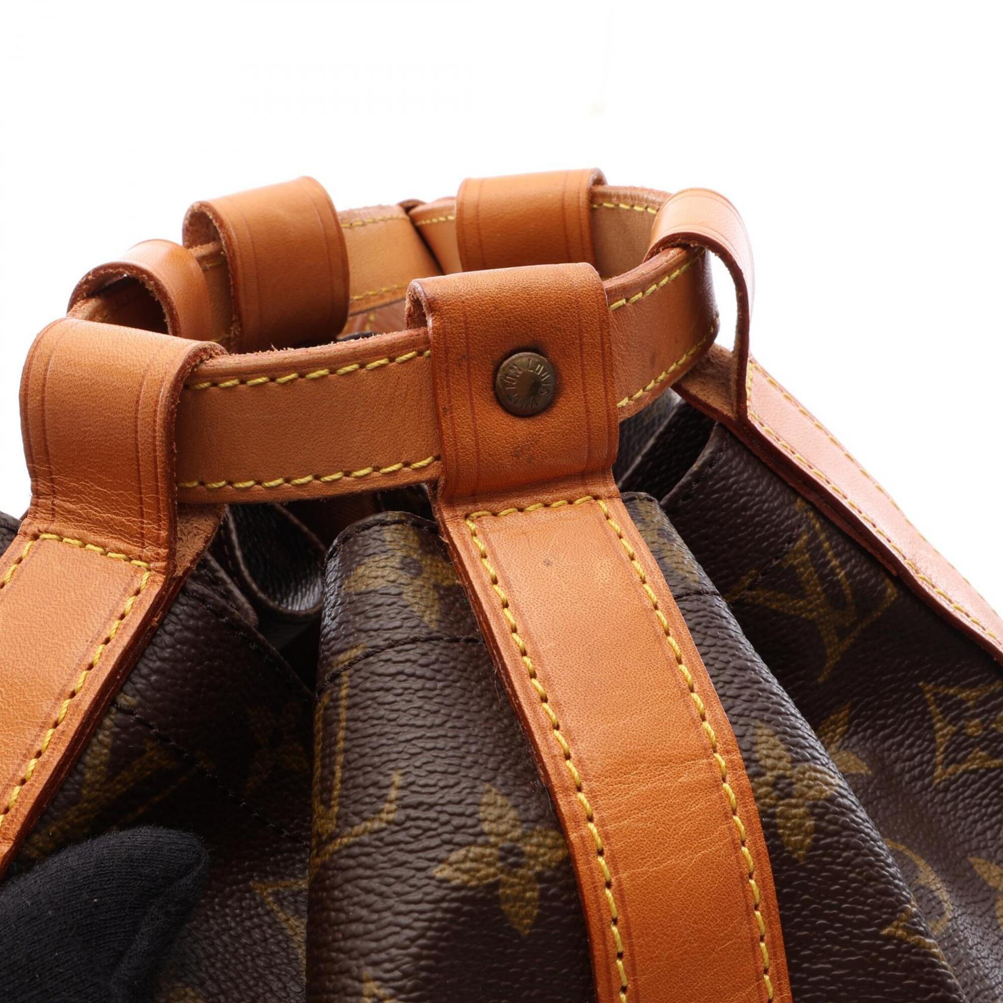 Louis Vuitton Brown Monogram Coated Canvas Leather Handbag Shoulder Bag (Pre-Owned)