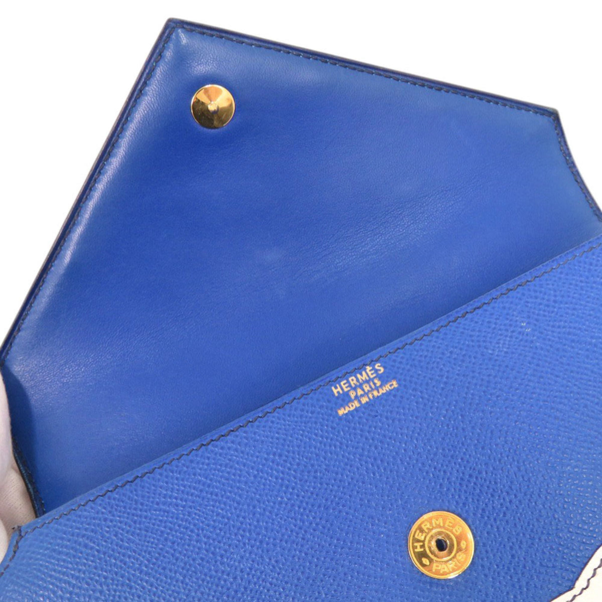 Hermes Blue Courchevel Leather Handbag (Pre-Owned)