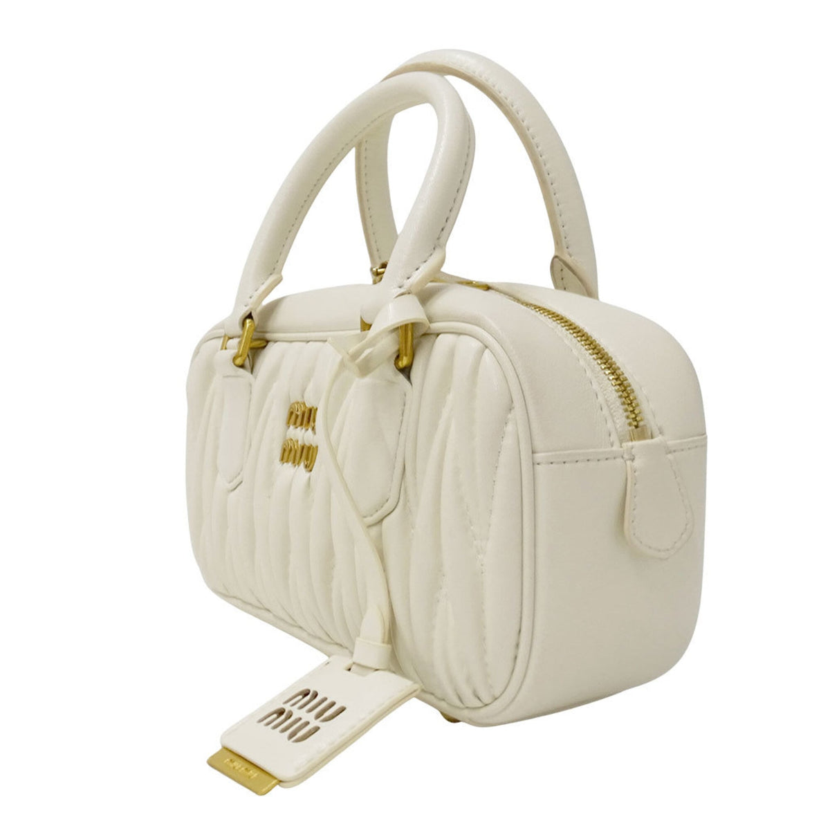 Miu Miu White Leather Handbag Shoulder Bag (Pre-Owned)
