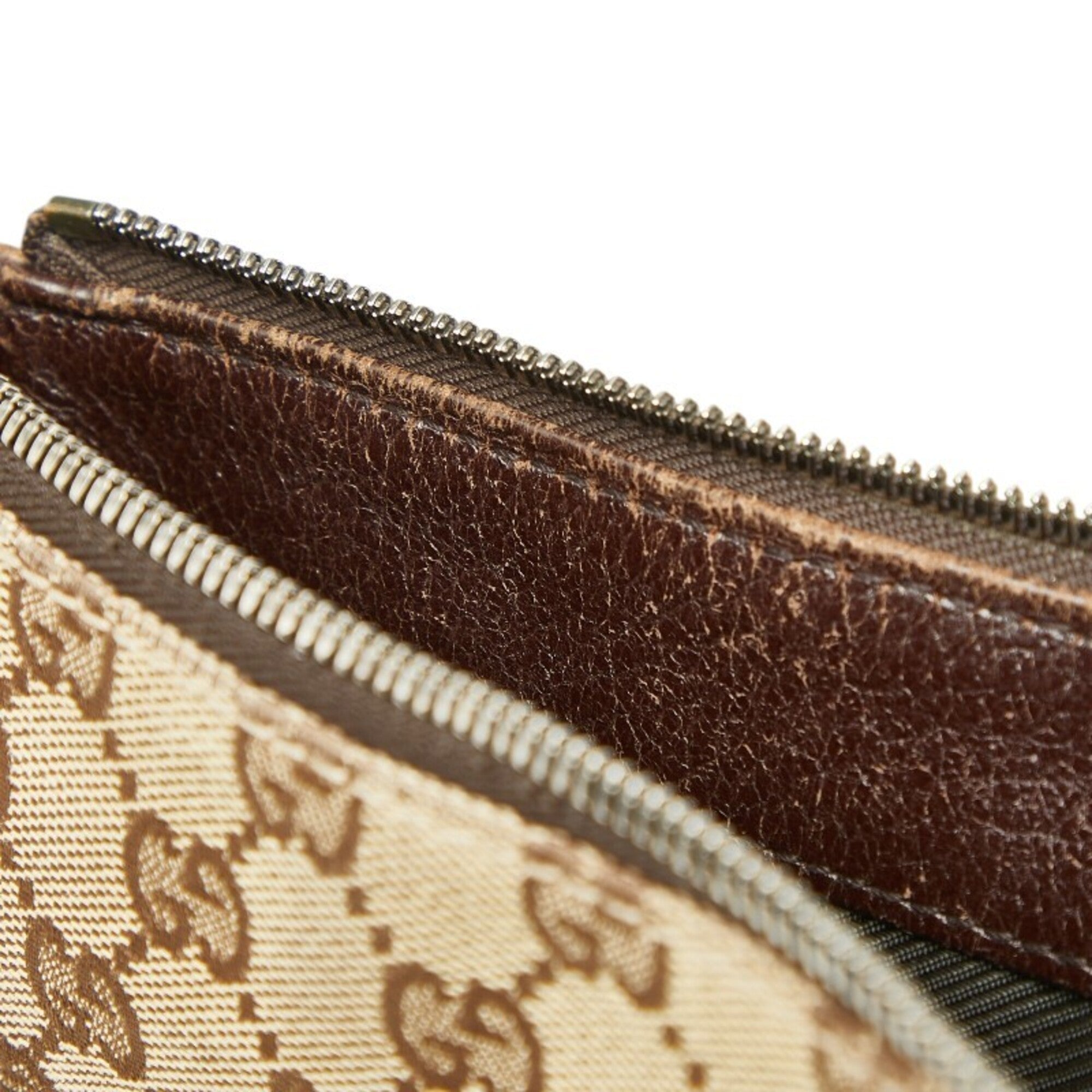 Gucci Beige Brown Pvc Leather Shoulder Bag (Pre-Owned)