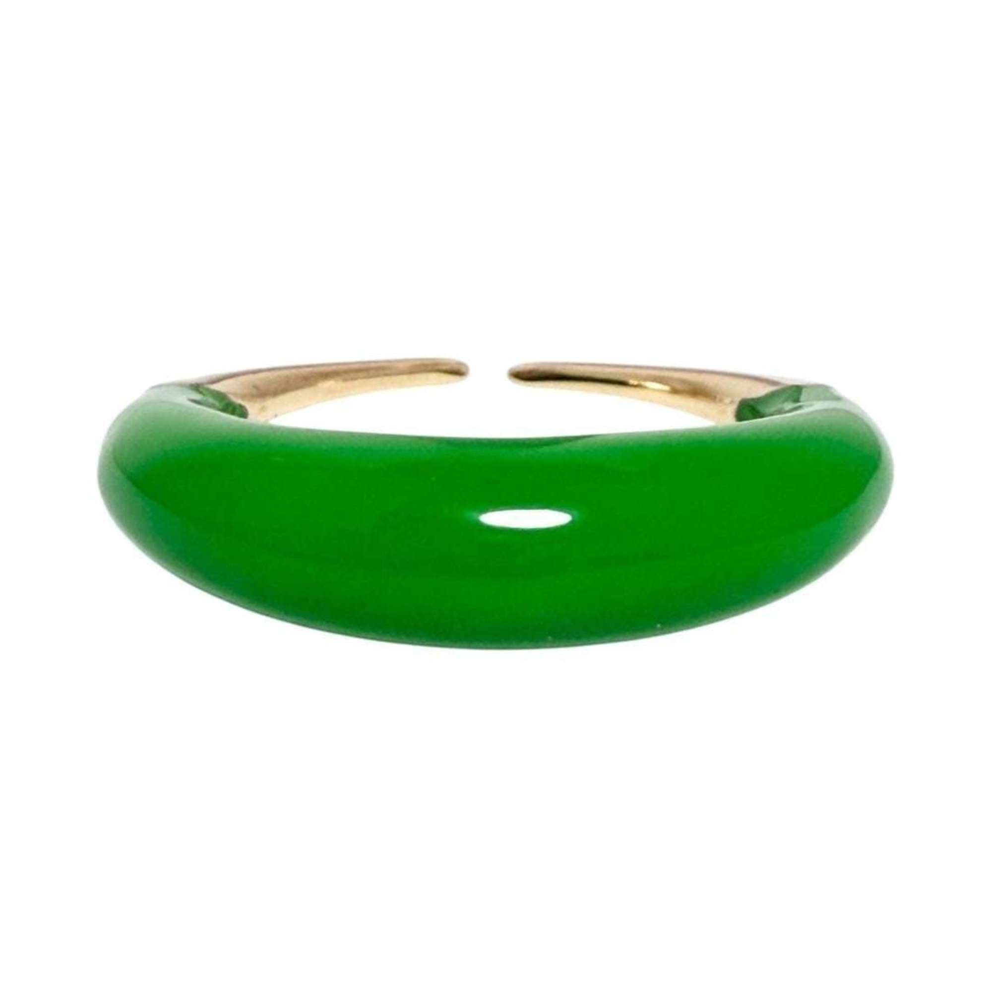 Bottega Veneta Gold Silver 925 Band Ring (Pre-Owned)