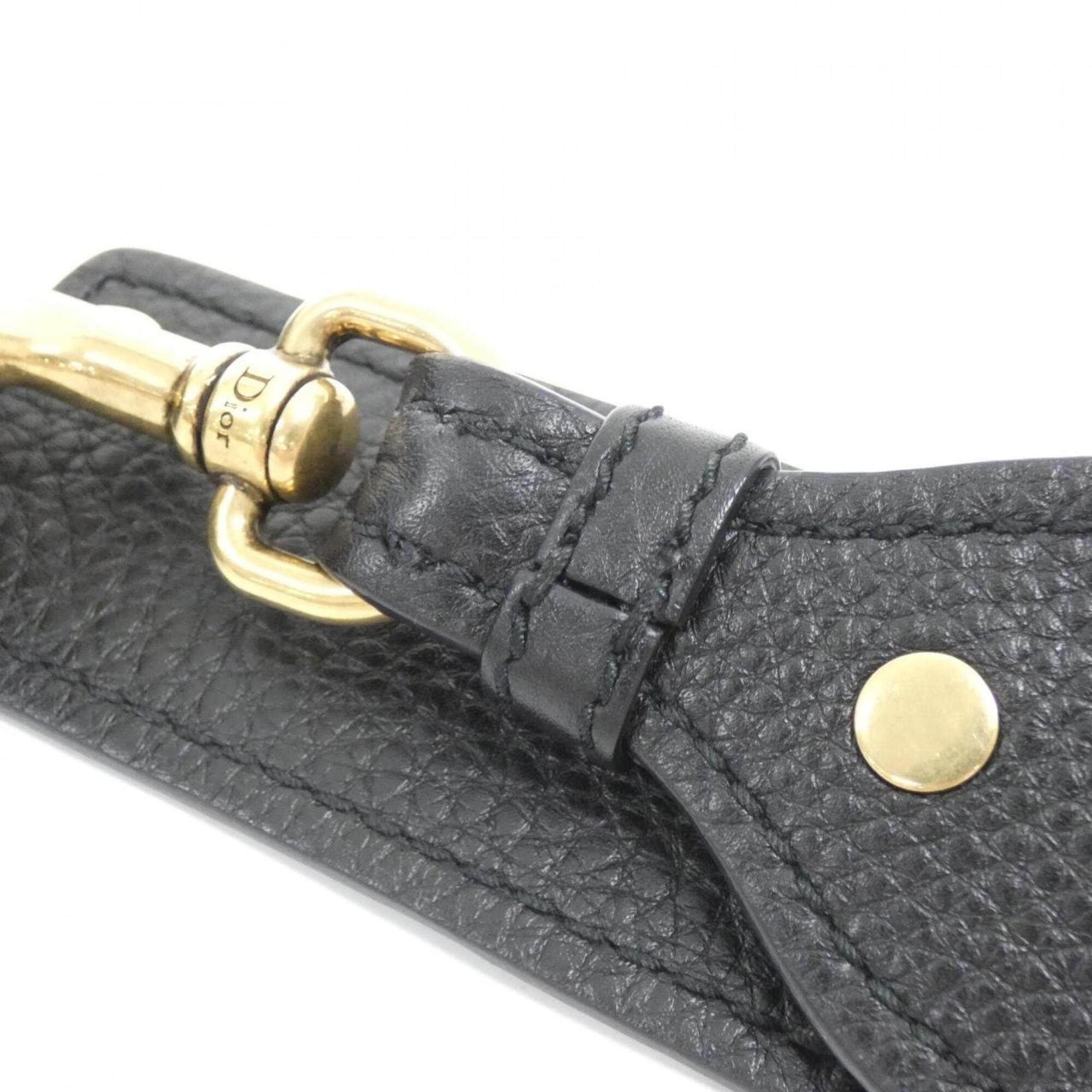Christian Dior Black Leather Shoulder Bag (Pre-Owned)