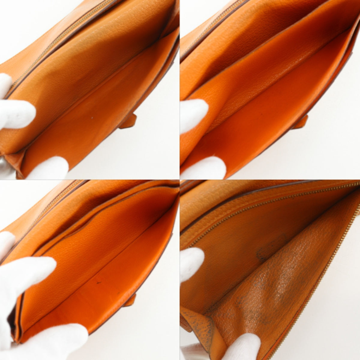 Hermes Brown Chevre Leather Long Wallet (Bi-Fold) (Pre-Owned)