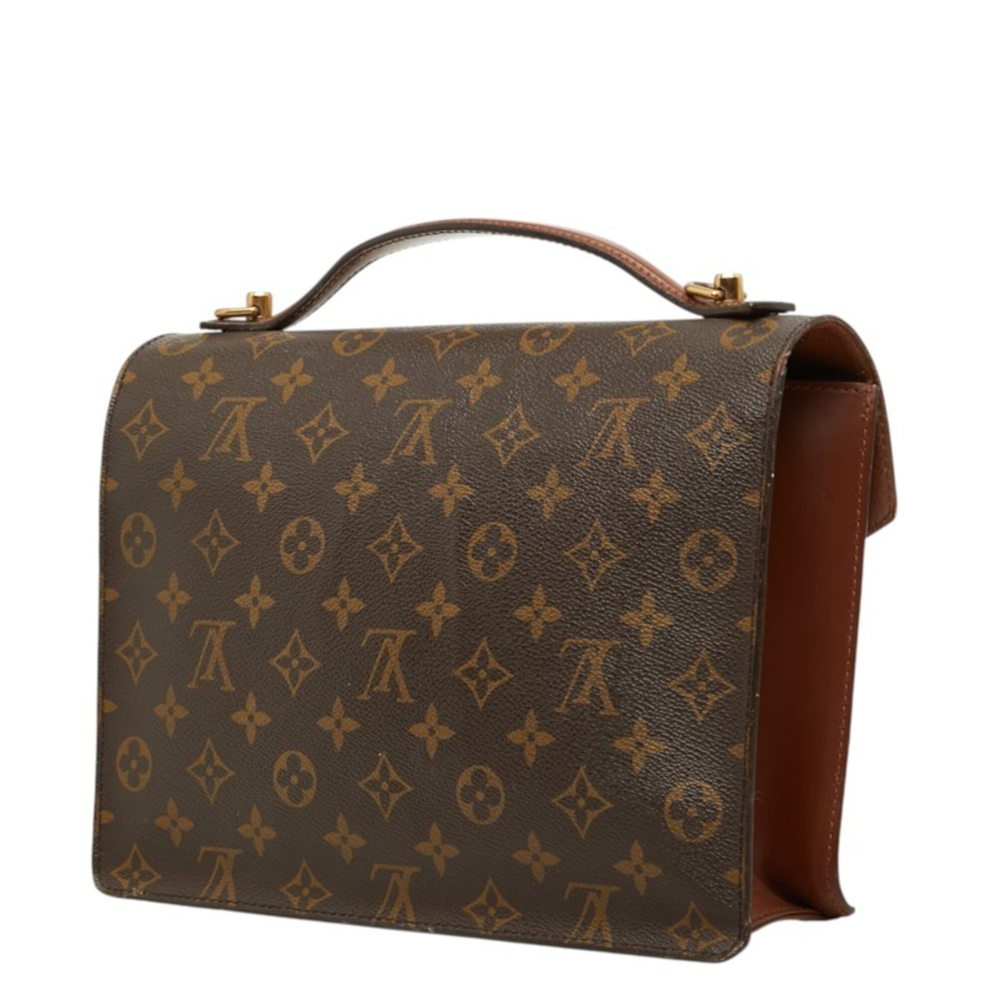 Louis Vuitton Brown Pvc Leather Handbag Shoulder Bag (Pre-Owned)