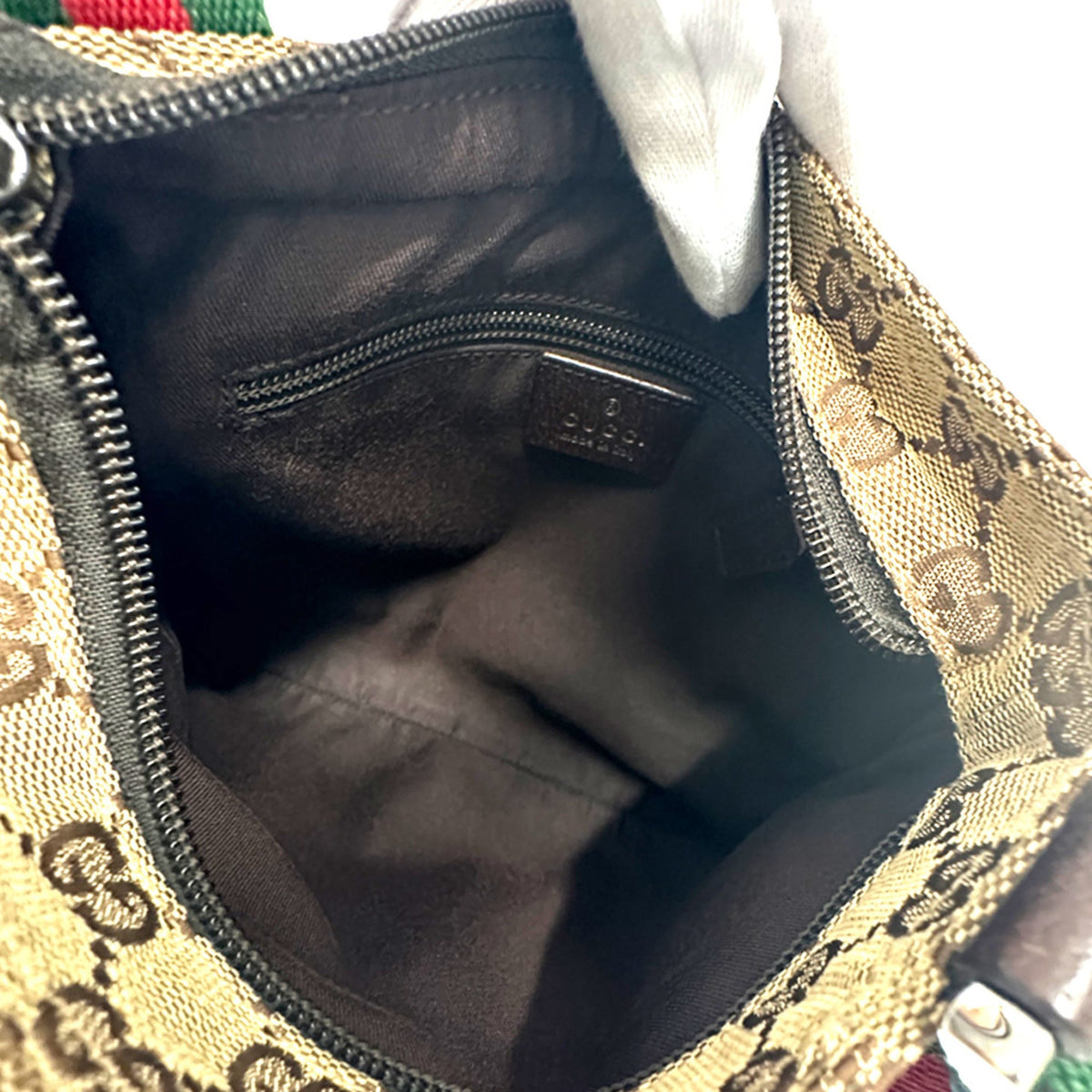 Gucci Brown Gg Canvas Handbag Shoulder Bag (Pre-Owned)
