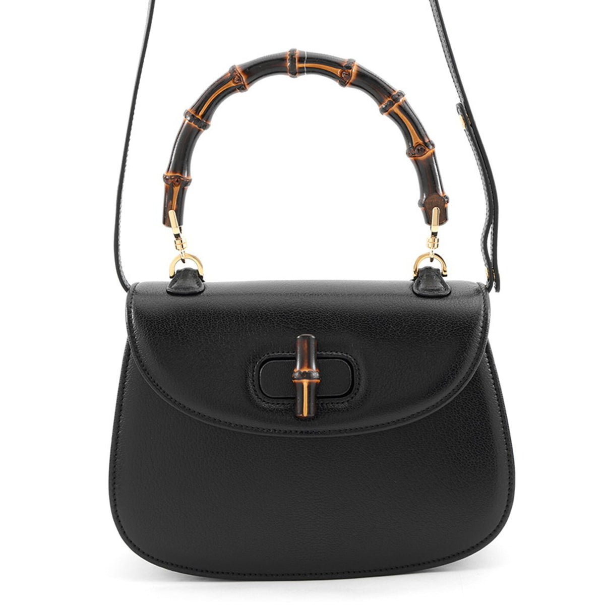 Gucci Black Leather Handbag (Pre-Owned)