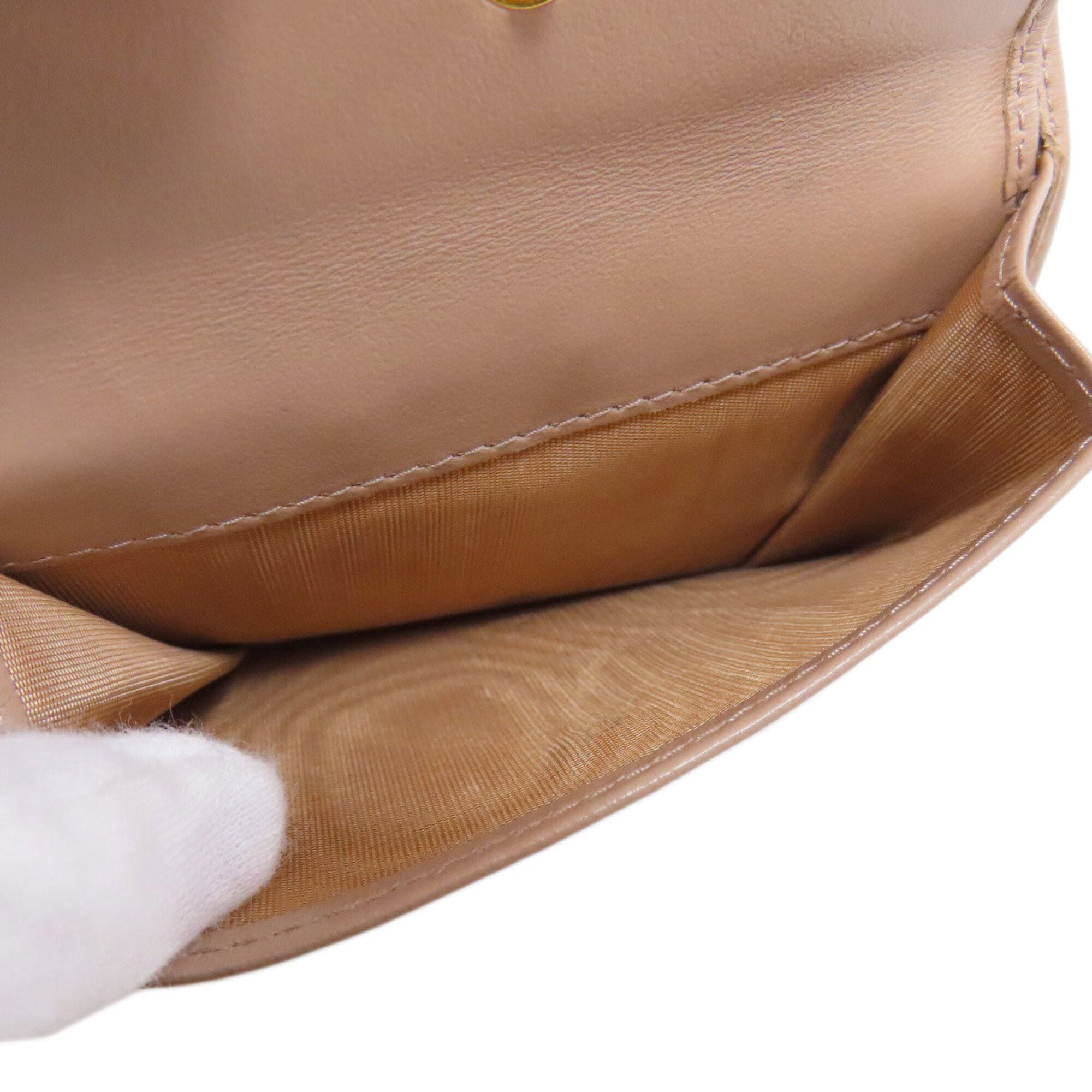 Prada Beige Leather Wallet (Bi-Fold) (Pre-Owned)
