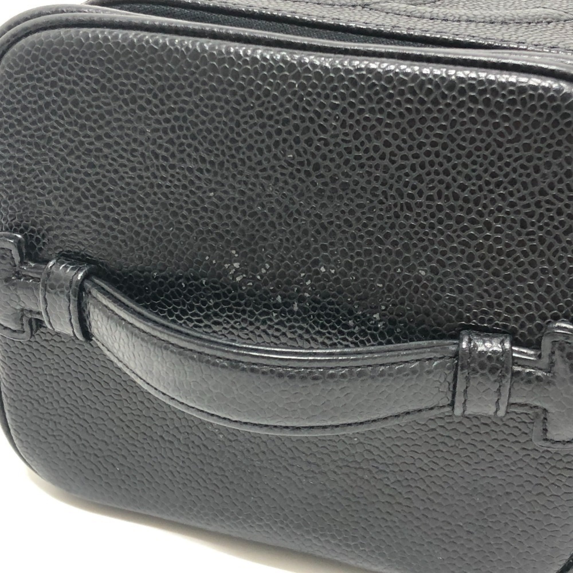 Chanel Black Grained Calfskin Handbag Vanity Bag (Pre-Owned)