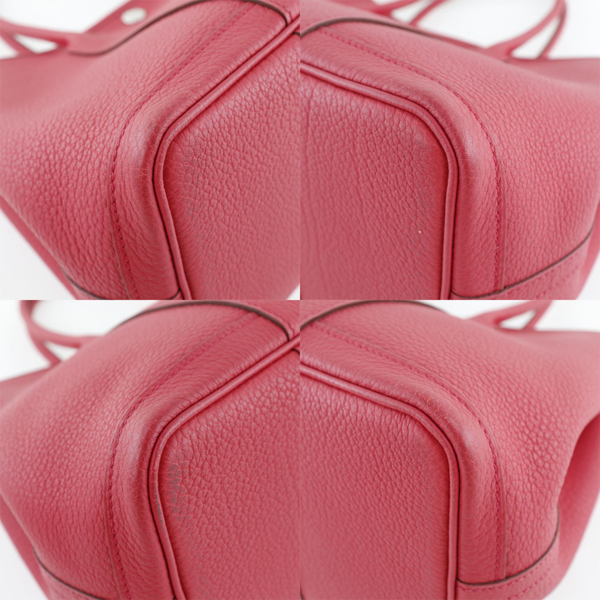 Hermes Garden Bougainvillier Pink Negonda Leather Handbag (Pre-Owned)