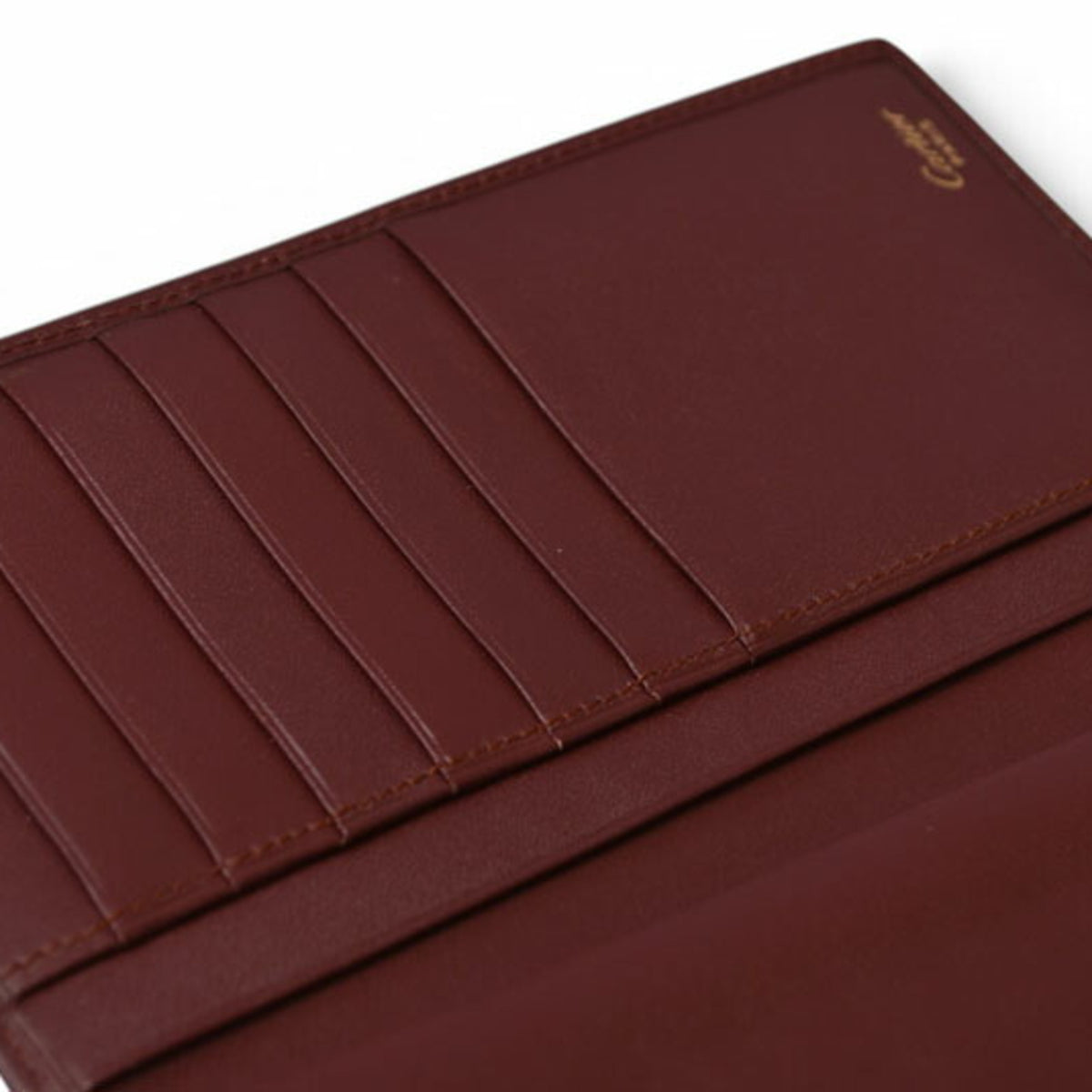 Cartier Must Bordeaux Leather Long Wallet (Bi-Fold) (Pre-Owned)