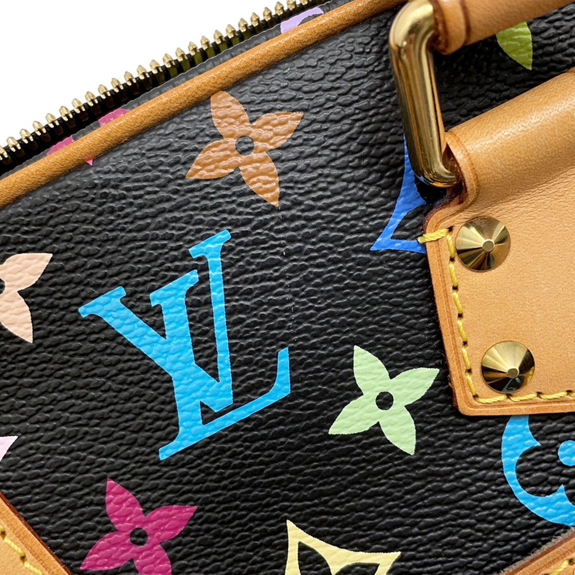 Louis Vuitton Beige Noir Monogram Multicolore Handbag (Pre-Owned)