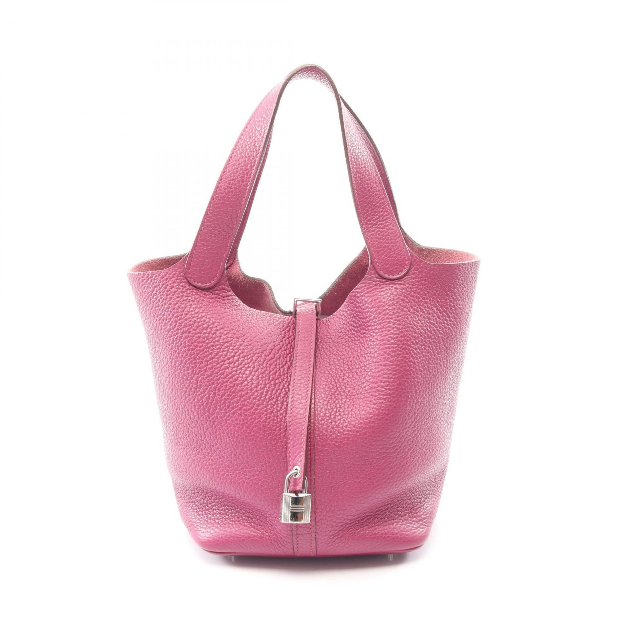 Hermes Purple Tosca Taurillon Clemence Leather Leather Handbag (Pre-Owned)