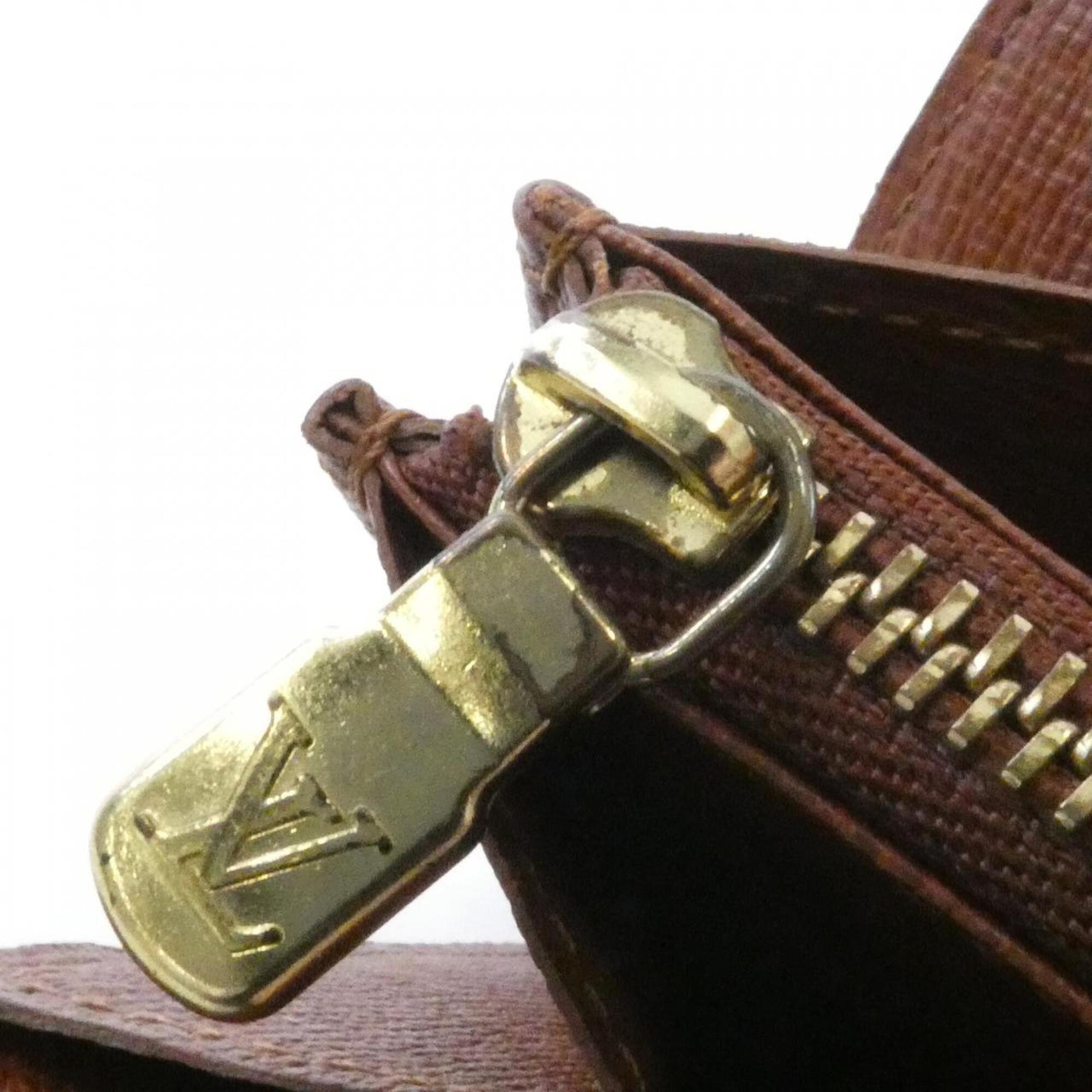 Louis Vuitton Silver Marron Coated Canvas Long Wallet (Bi-Fold) (Pre-Owned)