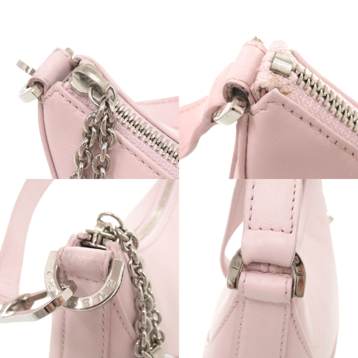 Bvlgari Pink Leather Shoulder Bag (Pre-Owned)