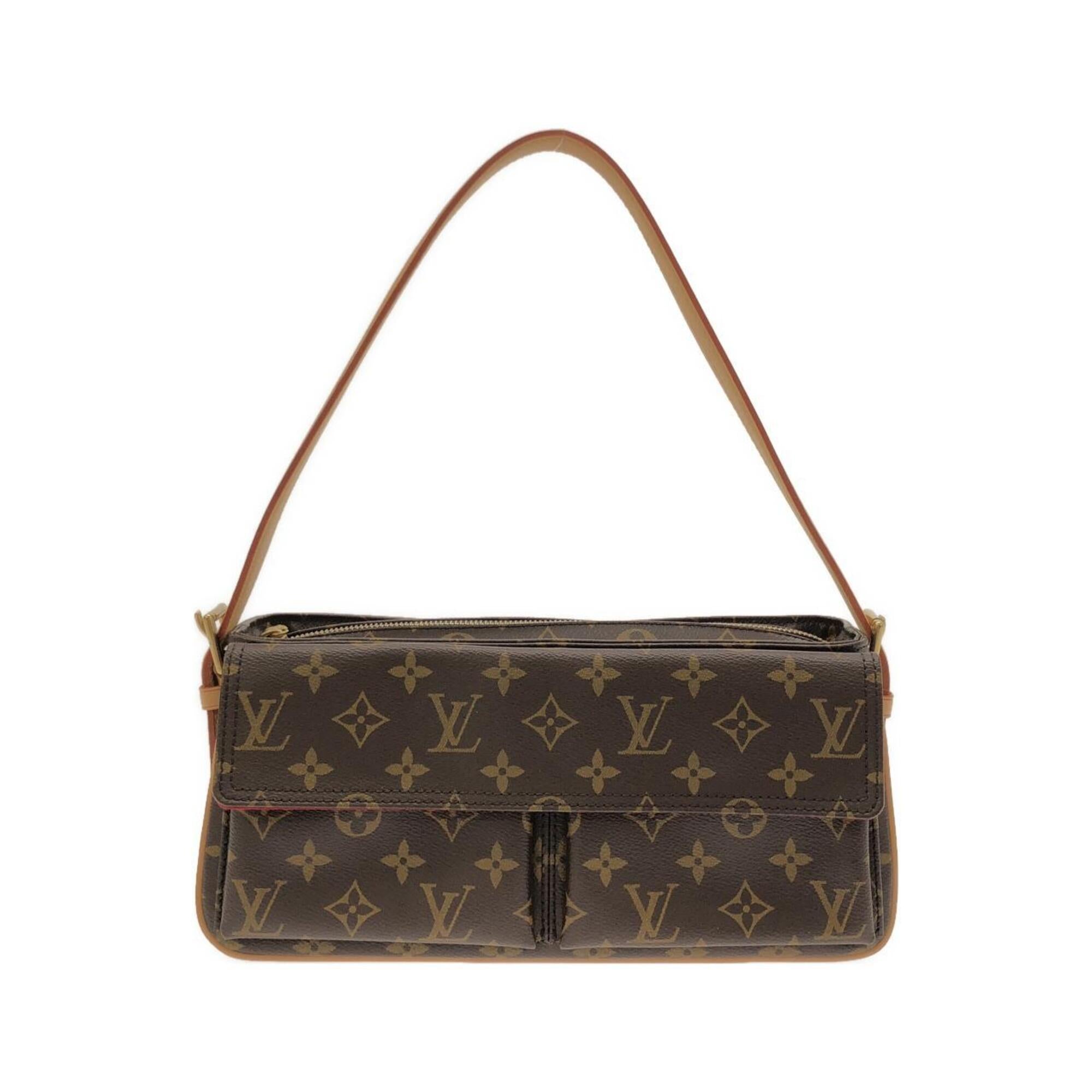 Louis Vuitton Marron Coated Canvas Shoulder Bag (Pre-Owned)