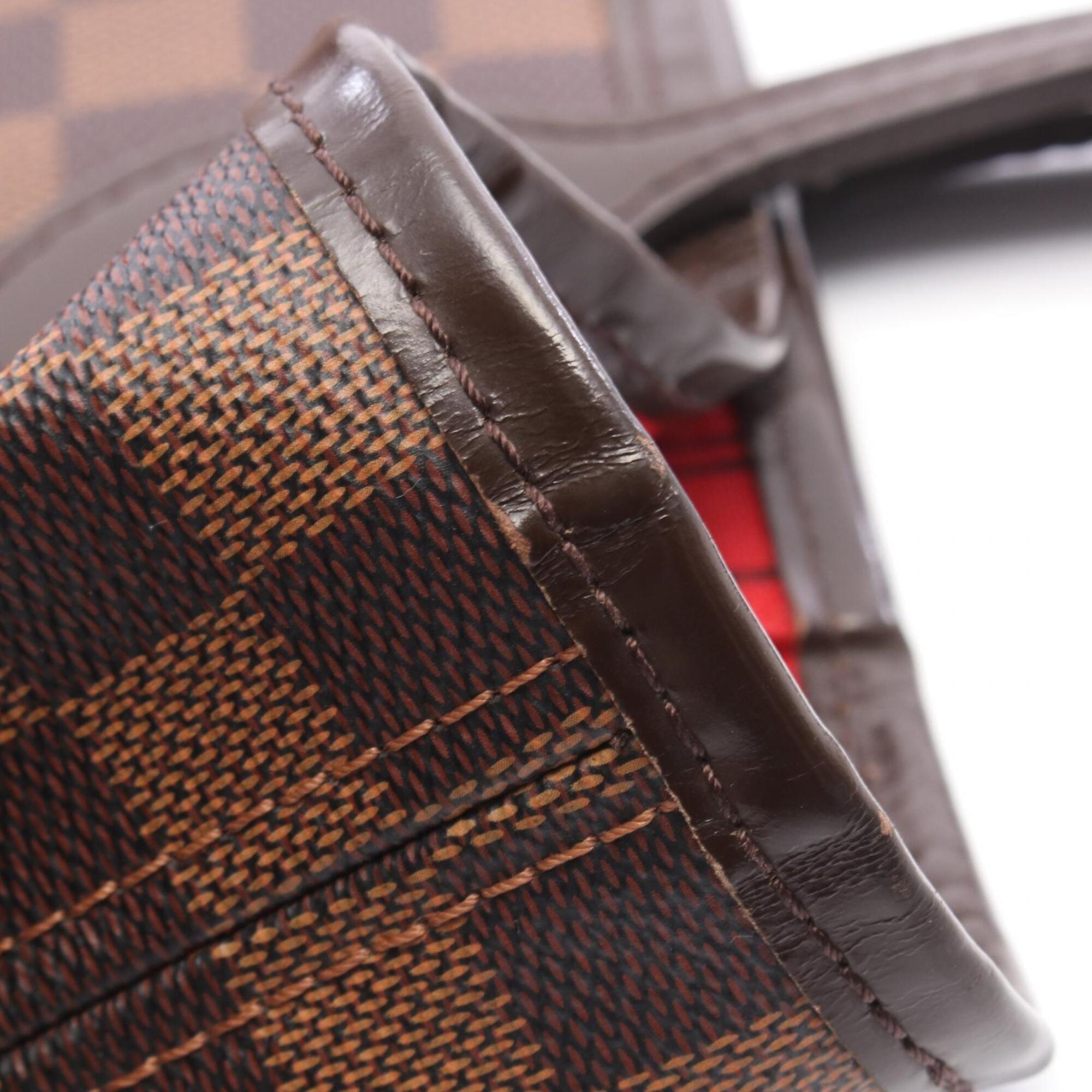 Louis Vuitton Brown Coated Canvas Leather Handbag Tote Bag (Pre-Owned)