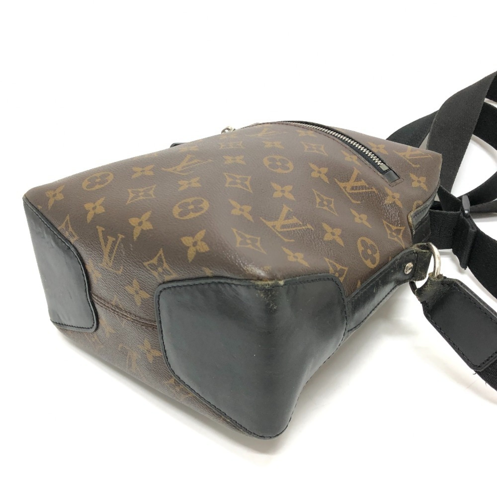 Louis Vuitton Black Brown Monogram Canvas Shoulder Bag (Pre-Owned)