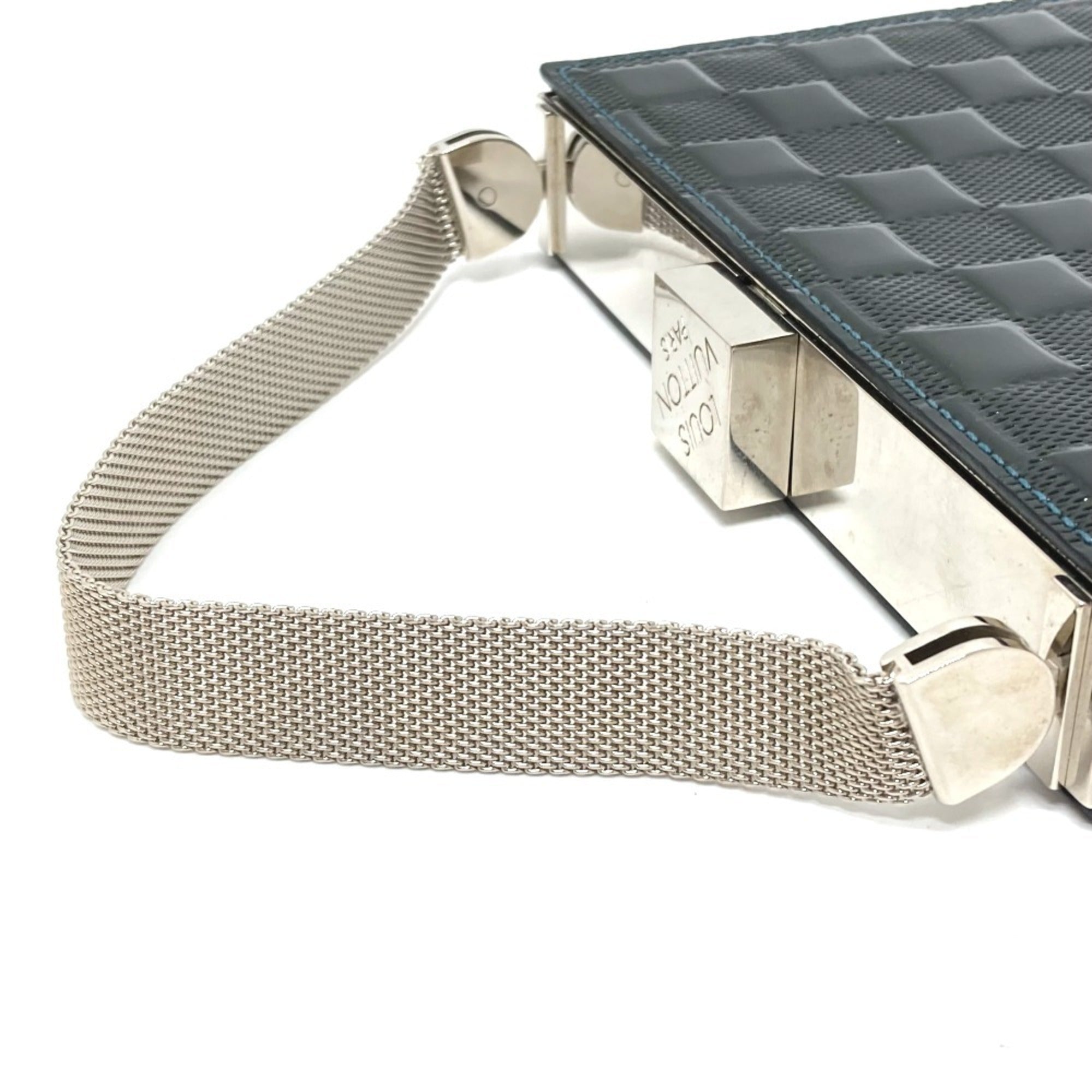 Louis Vuitton Dark Green Damier Vernis Patent Leather Handbag (Pre-Owned)
