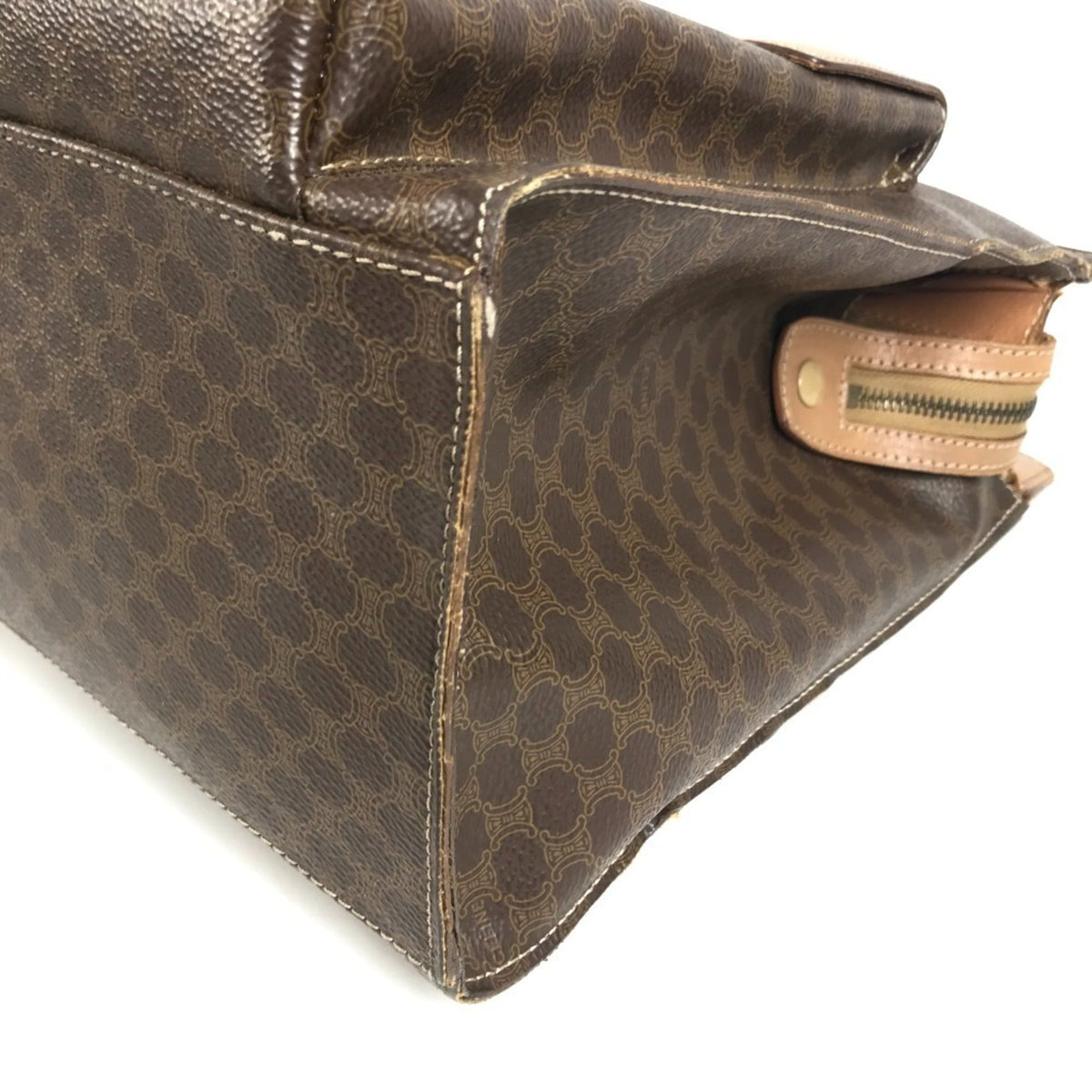 Celine Brown Leather Handbag Tote Bag (Pre-Owned)